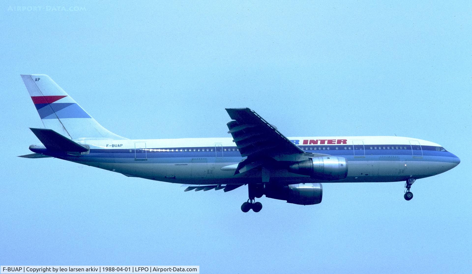 F-BUAP, 1977 Airbus A300B2-1C C/N 52, Orly 4.1988