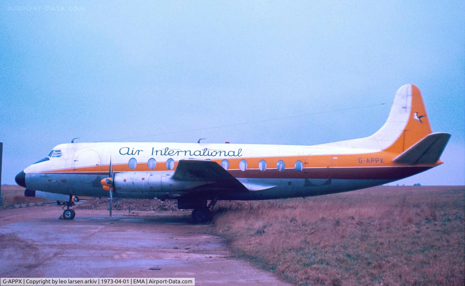 G-APPX, 1955 Vickers Viscount 702 C/N 73, EMA 4.1973