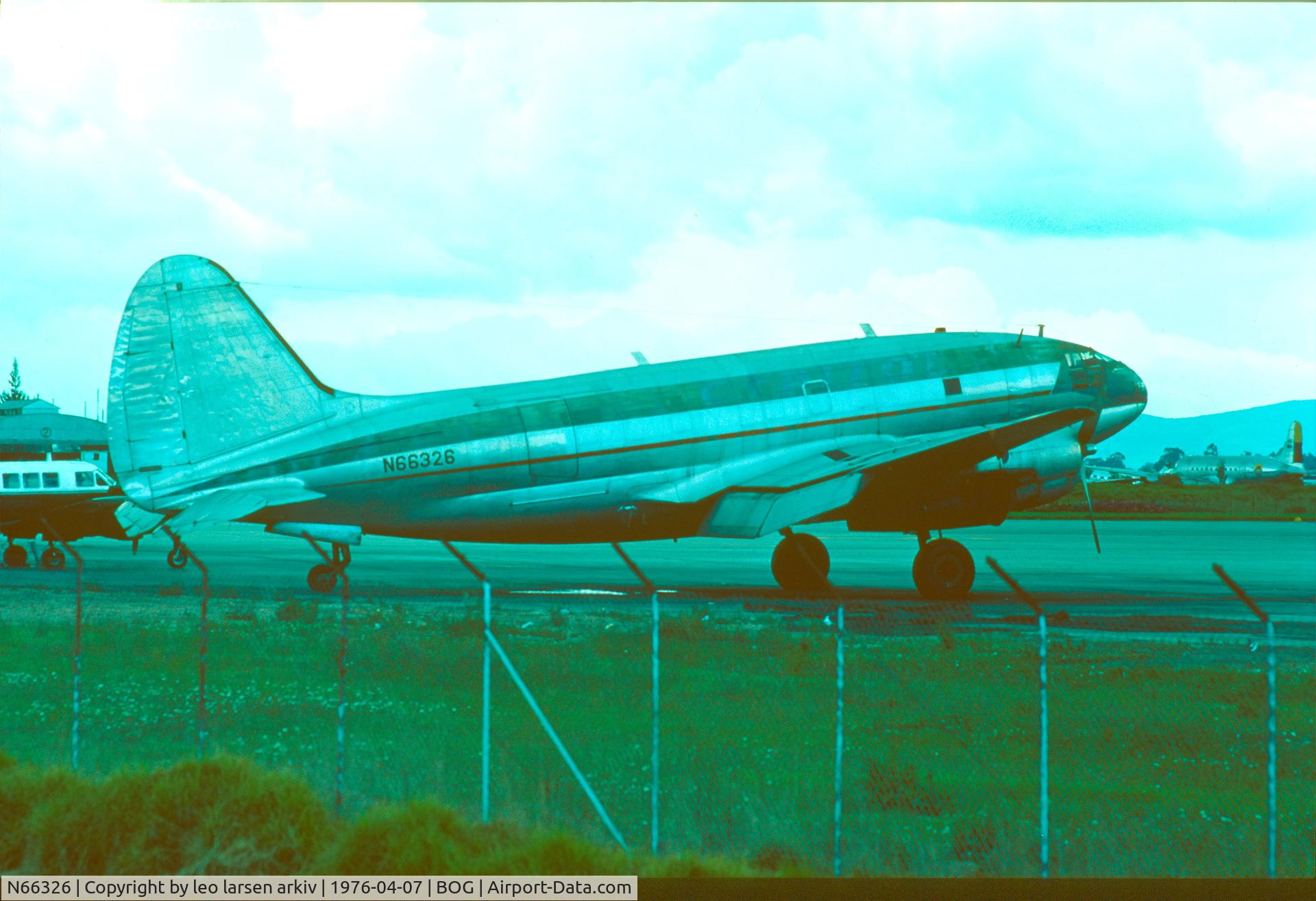 N66326, 1948 Curtiss C-46D Commando C/N 33276, Botoga 7.4.1976