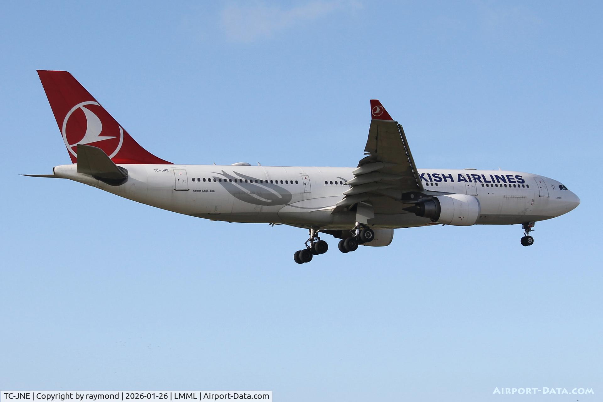 TC-JNE, 2006 Airbus A330-203 C/N 774, Turkish Airlines Airbus A330-203 reg TC-JNE on final approach for RW31 landing in Malta from Istanbul.