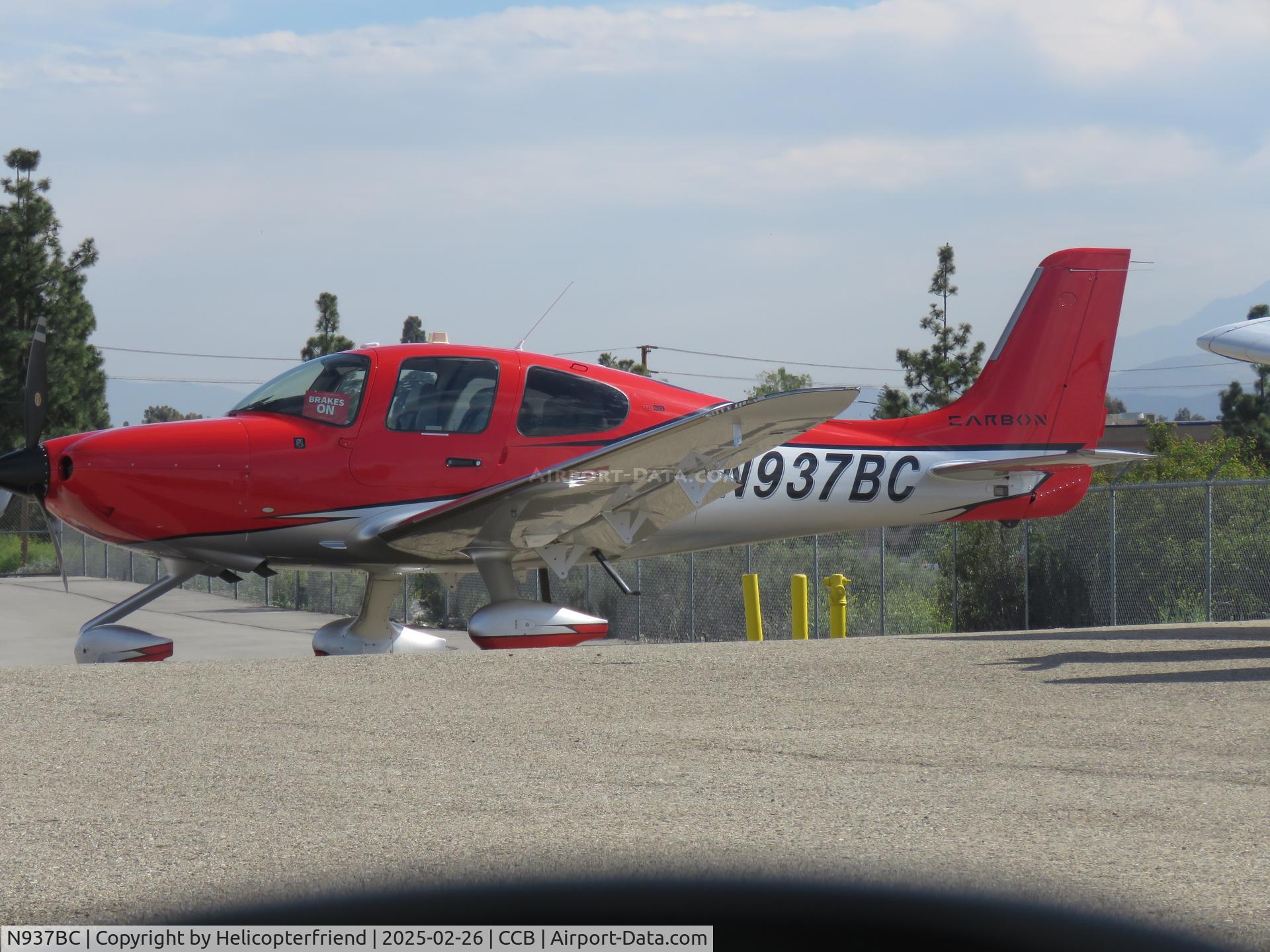 N937BC, 2021 Cirrus SR22T C/N 2334, Parked at south fence