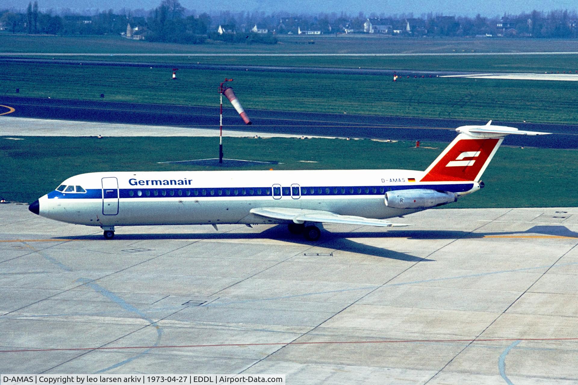 D-AMAS, 1968 BAC 111-515FB One-Eleven C/N BAC.187, Düsseldorf 27.4.-1973