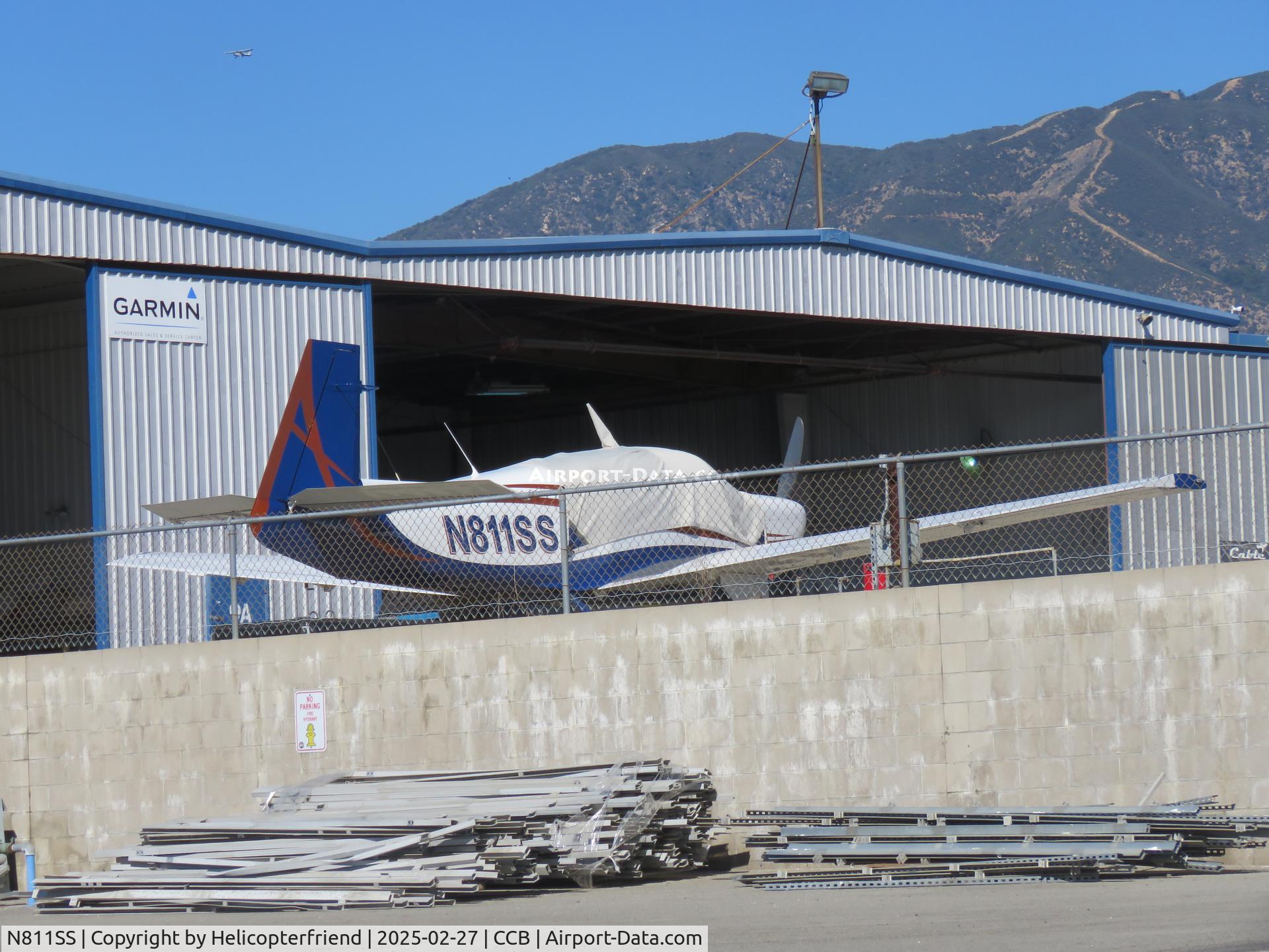 N811SS, 1967 Mooney M20F Executive C/N 670064, Parked near the paint shop