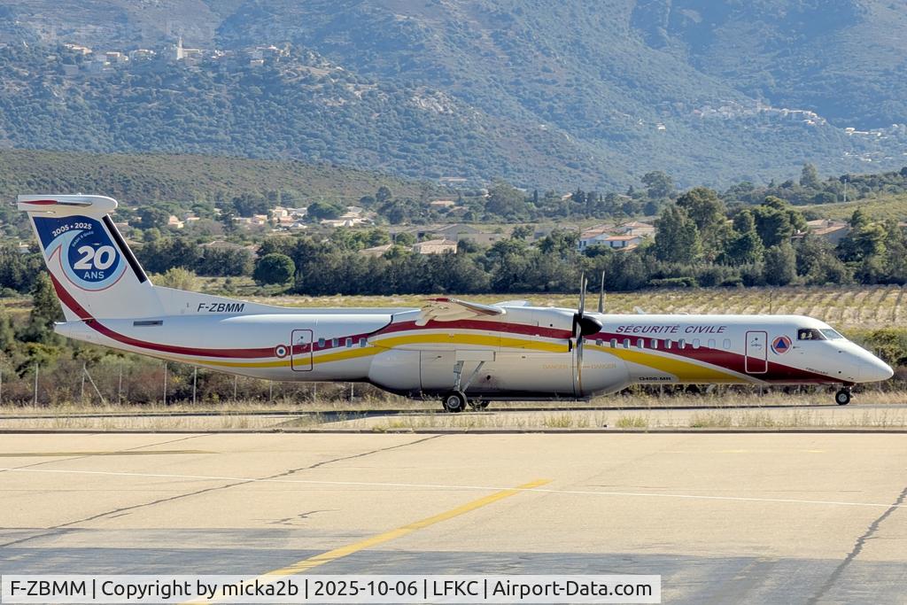 F-ZBMM, 2021 De Havilland DHC-8-402MR C/N 4633, Taxiing with new sticker 20 years DASH 8 Q400