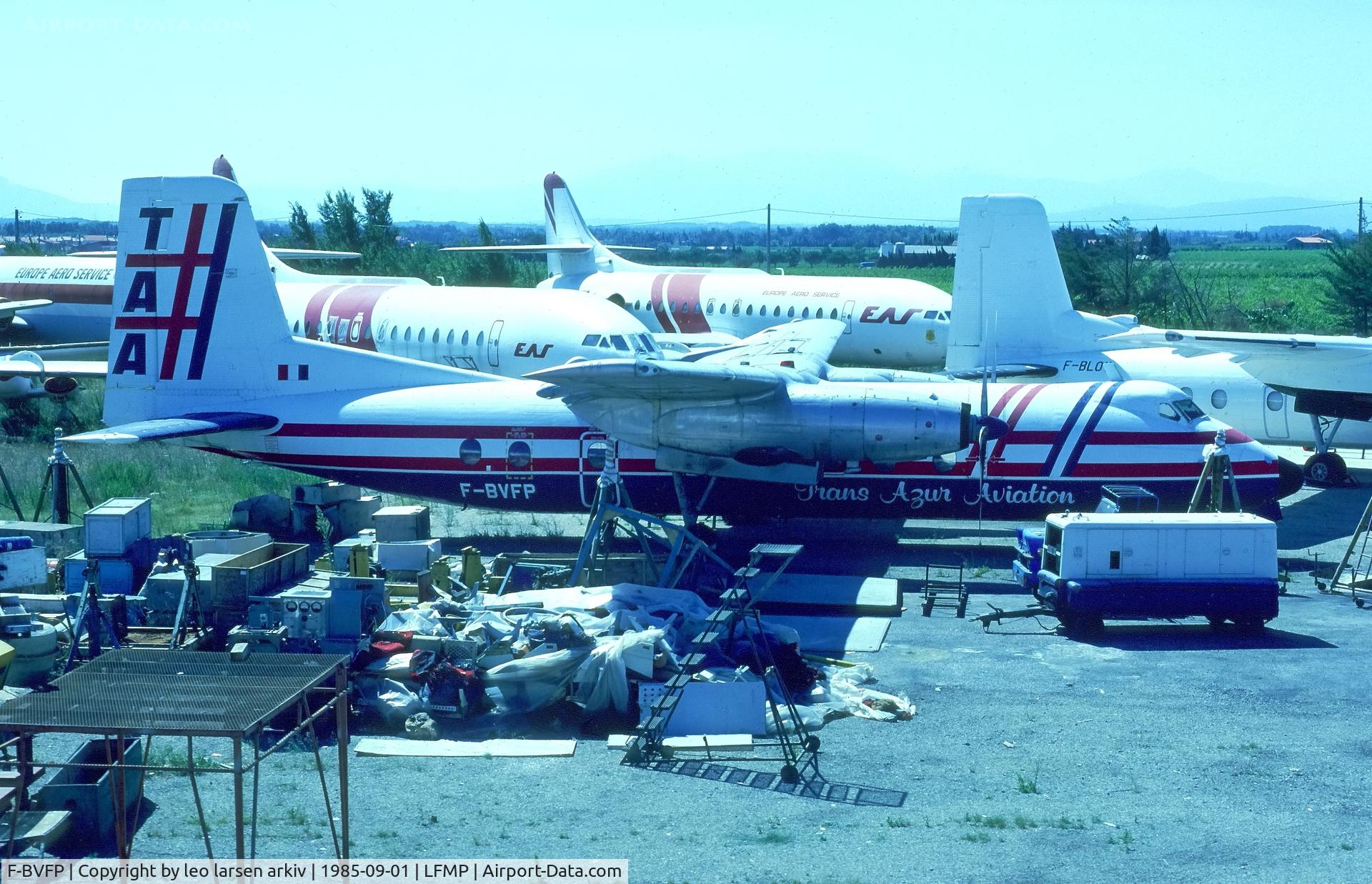 F-BVFP, 1966 Handley Page HPR-7 Herald 214 C/N 191, Perpignan 9.1985