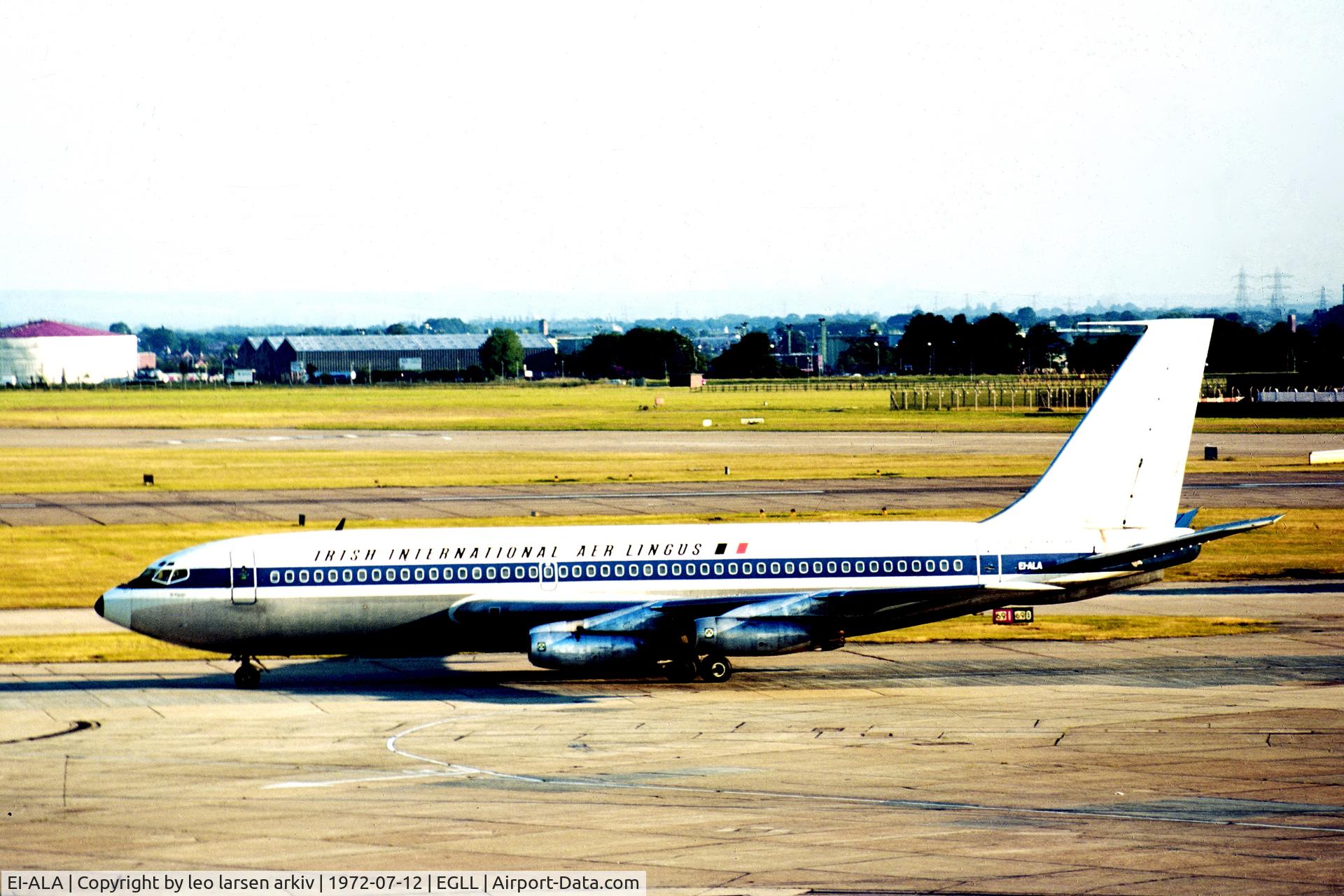 EI-ALA, 1960 Boeing 720-048 C/N 18041, LONDON HEATHROW LHR 7.1972