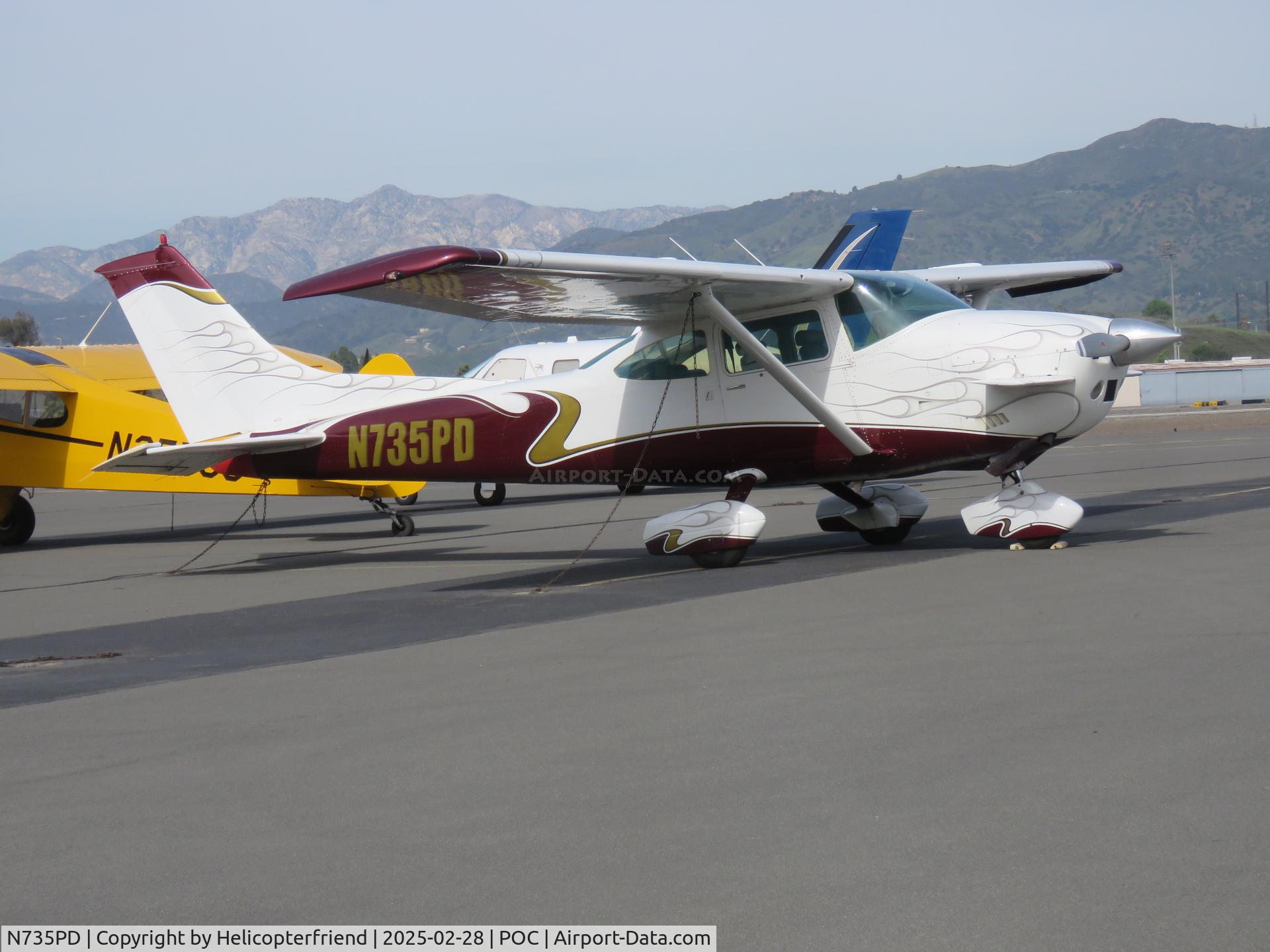 N735PD, 1977 Cessna 182Q Skylane C/N 18265570, Parked in transit parking