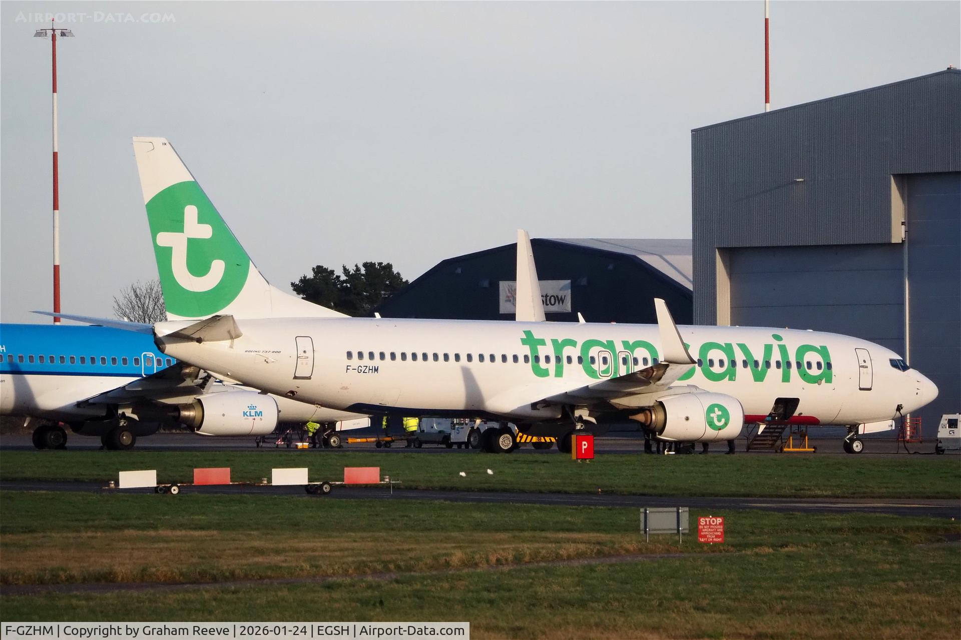 F-GZHM, 2014 Boeing 737-8K2 C/N 37792, Parked at Norwich.