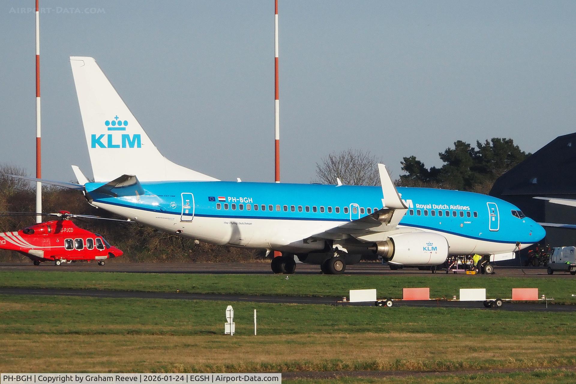 PH-BGH, 2009 Boeing 737-7K2 C/N 38053, Parked at Norwich.
