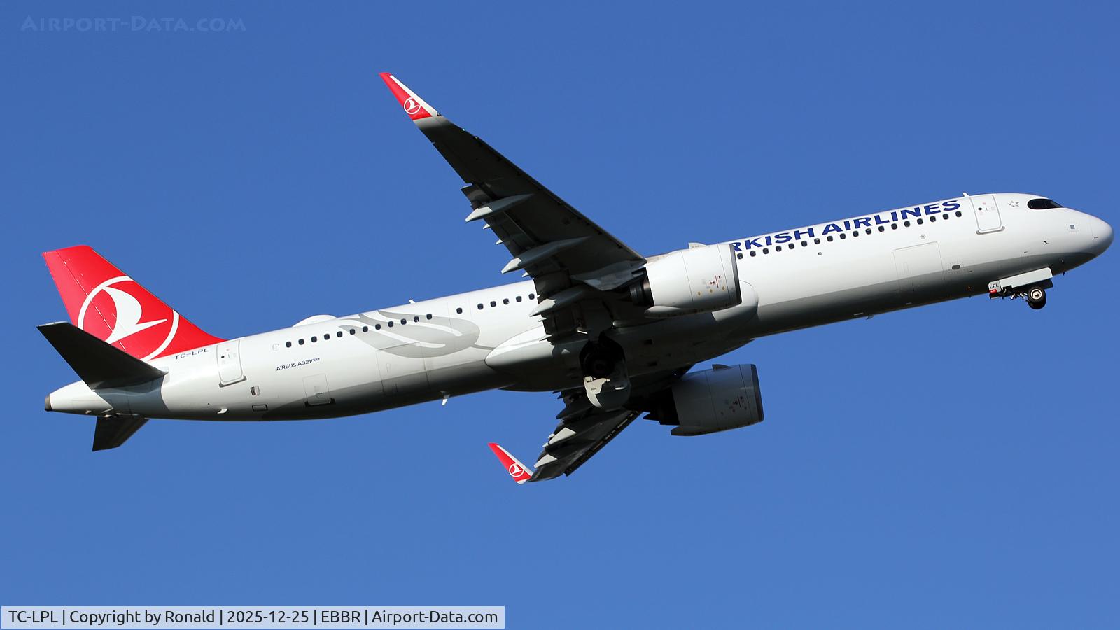 TC-LPL, 2024 Airbus A321- 271NX C/N 12075, at ebbr