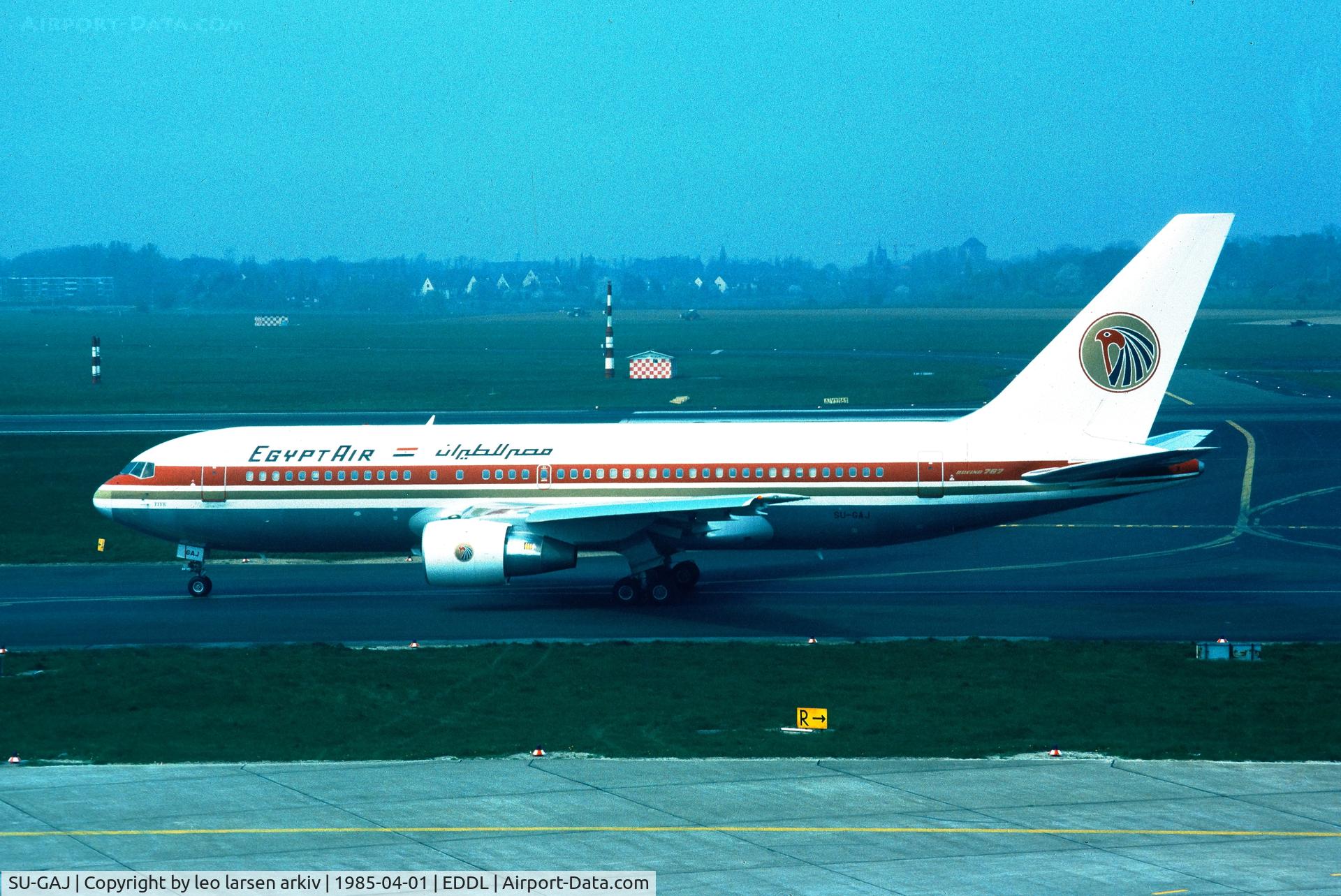 SU-GAJ, 1984 Boeing 767-266/ER C/N 23180, Düsseldorf 4.1985