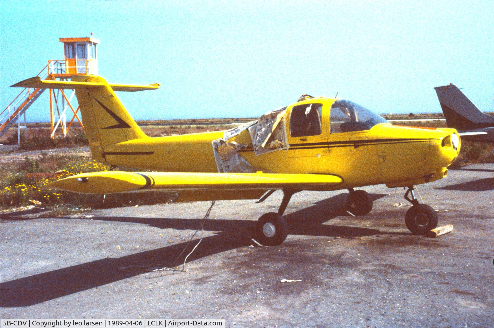 5B-CDV, 1978 Piper PA-38 Tomahawk C/N 78A0523, Larnaca 6.4.1989