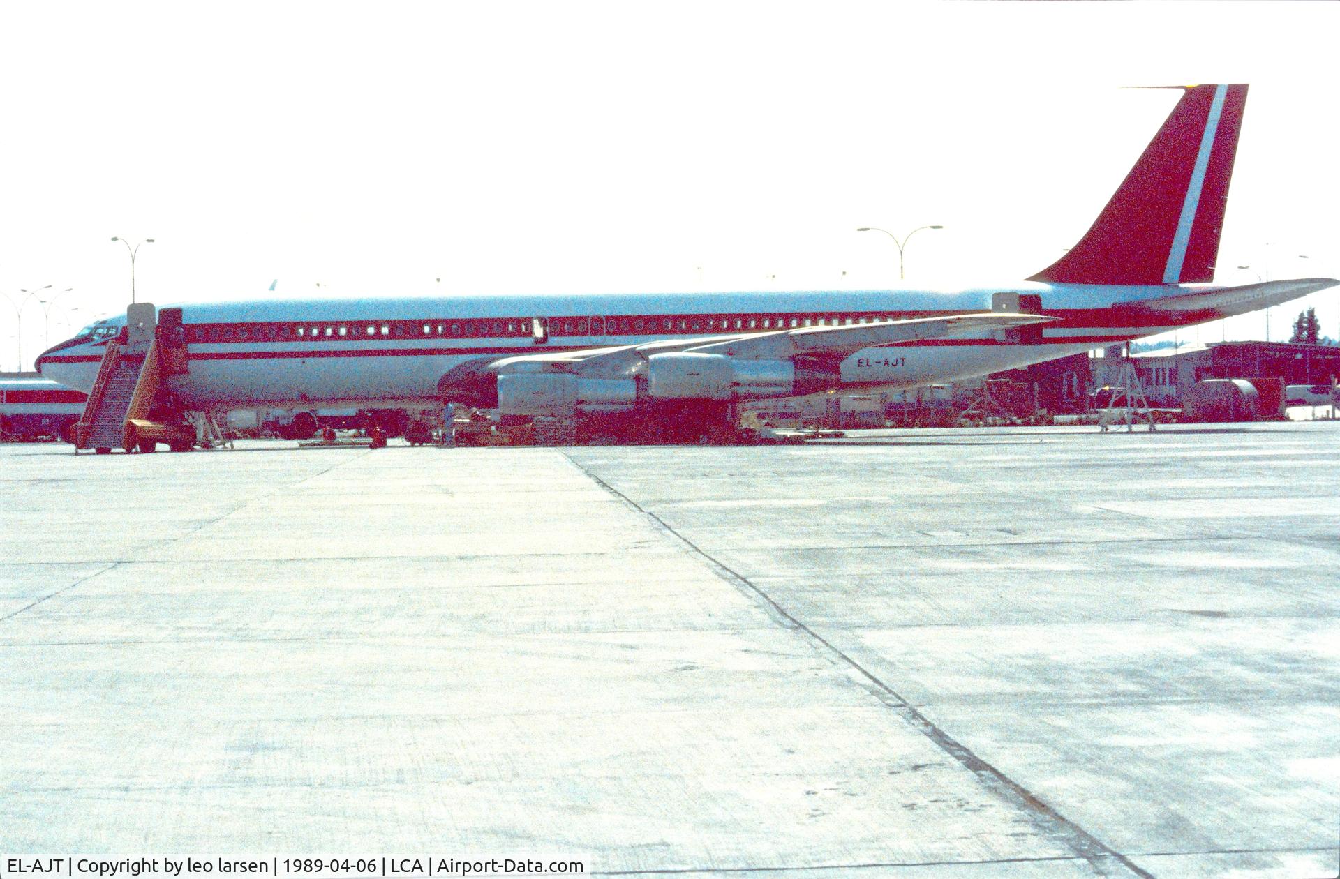 EL-AJT, 1965 Boeing 707-344B C/N 18891, Larnaca 6.4.1989