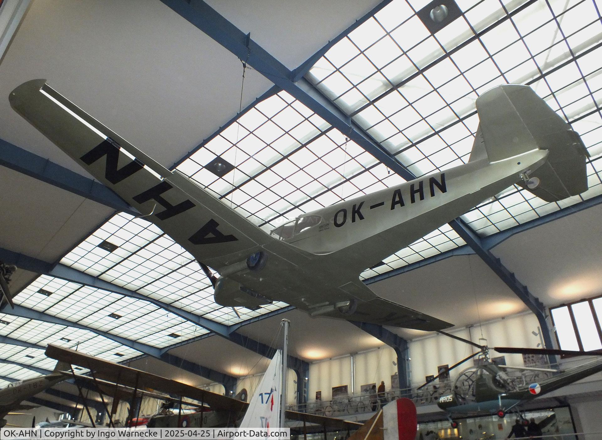 OK-AHN, Benes-Mraz M-1C Sokol C/N 118, Mraz M-1C Sokol (this aircraft made a long distance flight from Prague to Capetown in April/Mai 1947) at the NTM (Narodni Technicke Muzeum / National Technical Museum), Prague