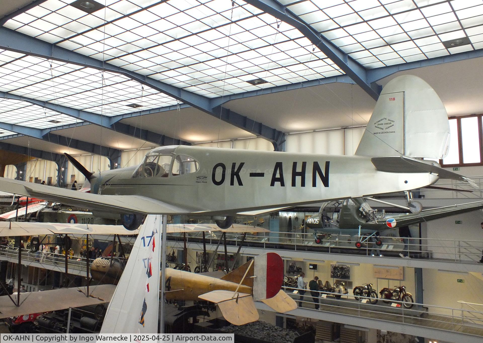 OK-AHN, Benes-Mraz M-1C Sokol C/N 118, Mraz M-1C Sokol (this aircraft made a long distance flight from Prague to Capetown in April/Mai 1947) at the NTM (Narodni Technicke Muzeum / National Technical Museum), Prague