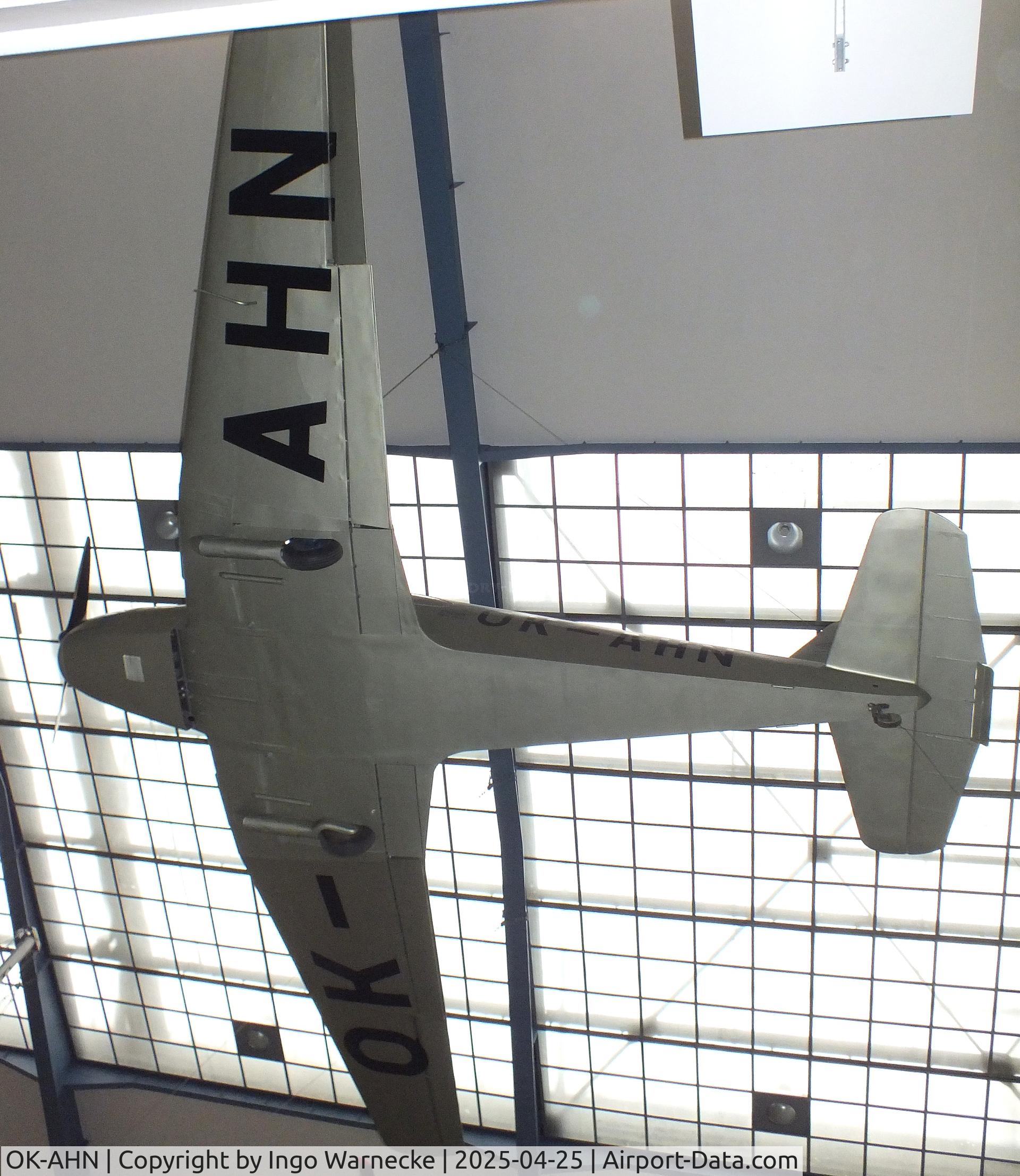 OK-AHN, Benes-Mraz M-1C Sokol C/N 118, Mraz M-1C Sokol (this aircraft made a long distance flight from Prague to Capetown in April/Mai 1947) at the NTM (Narodni Technicke Muzeum / National Technical Museum), Prague