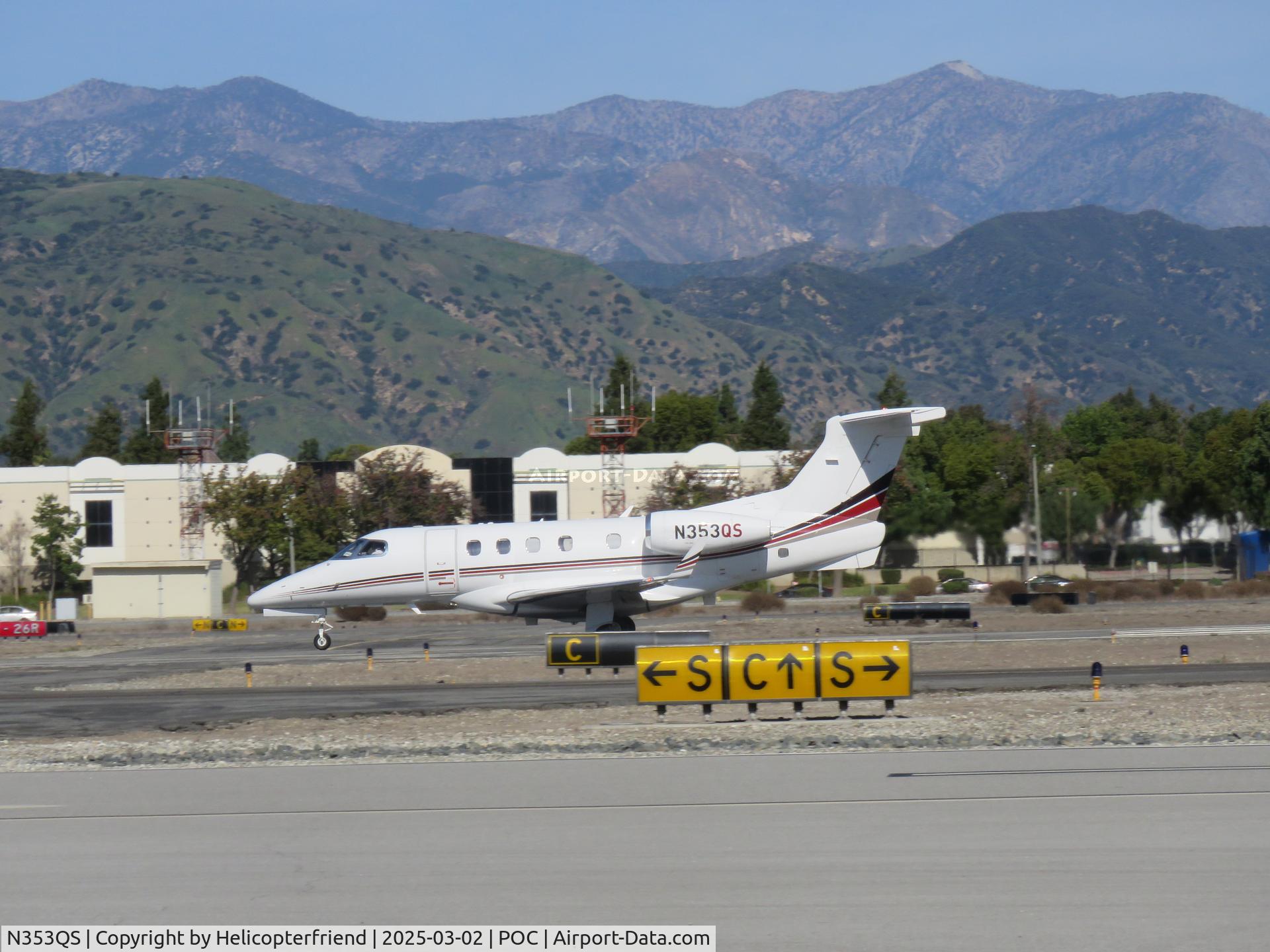 N353QS, 2014 Embraer EMB-505 Phenom 300 C/N 50500263, Take off roll on 26L