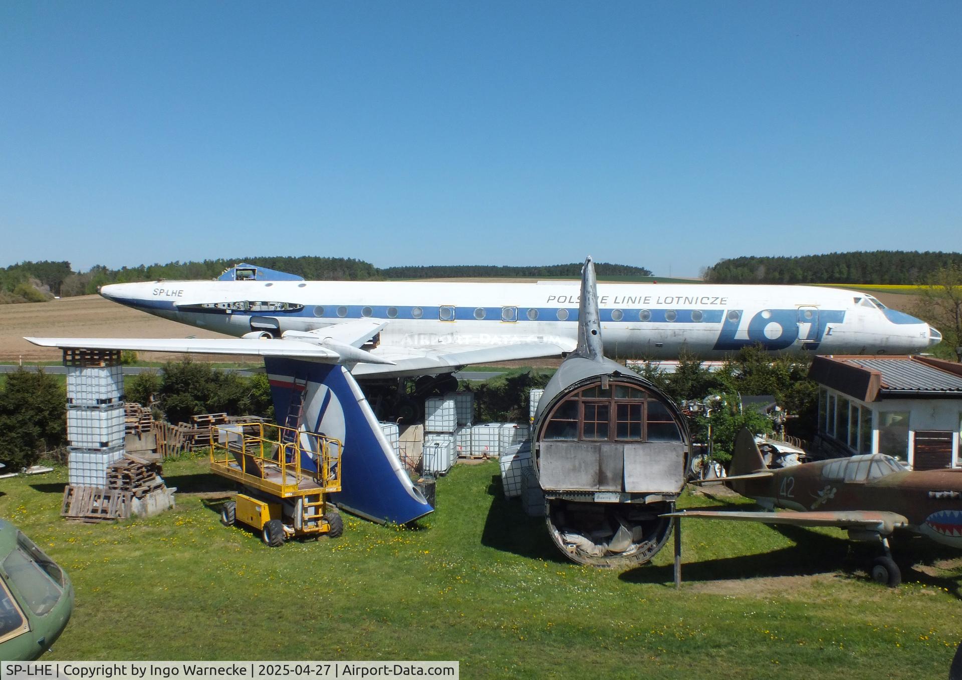 SP-LHE, 1976 Tupolev Tu-134A C/N 48405, Tupolev Tu-134A CRUSTY (outer wings/engines/tail dismounted) at the Air Park Zruč-Senec