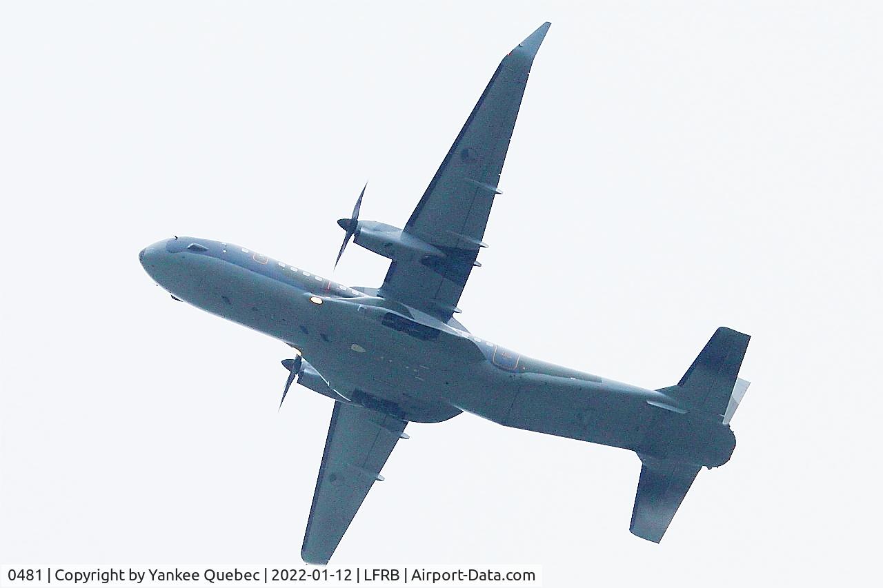 0481, 2021 CASA C-295MW C/N S.172, Airbus Military C295, Climbing from rwy 25L, Brest-Bretagne airport (LFRB-BES)