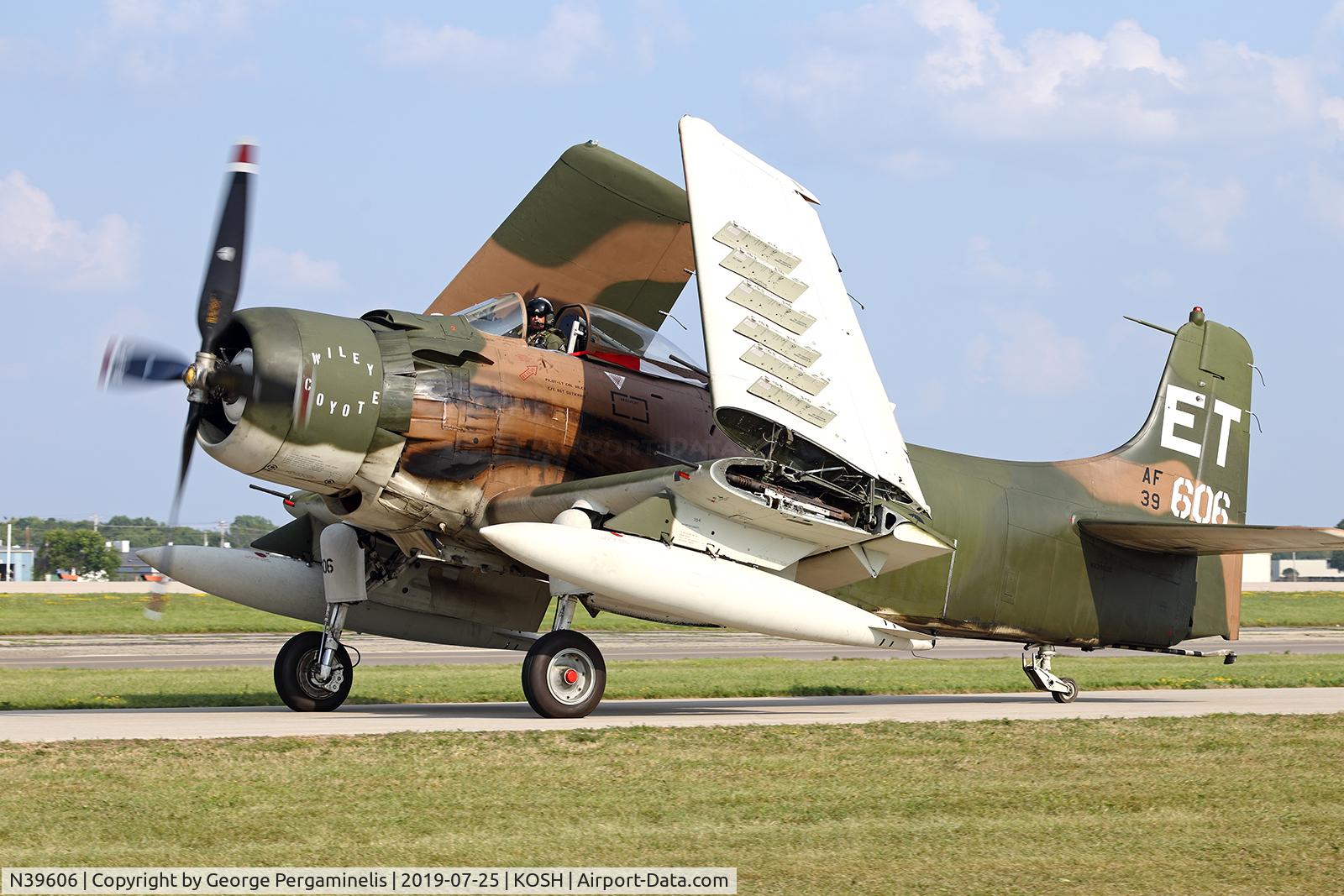 N39606, 1955 Douglas AD-6 Skyraider C/N 10838, Airventure 2019.