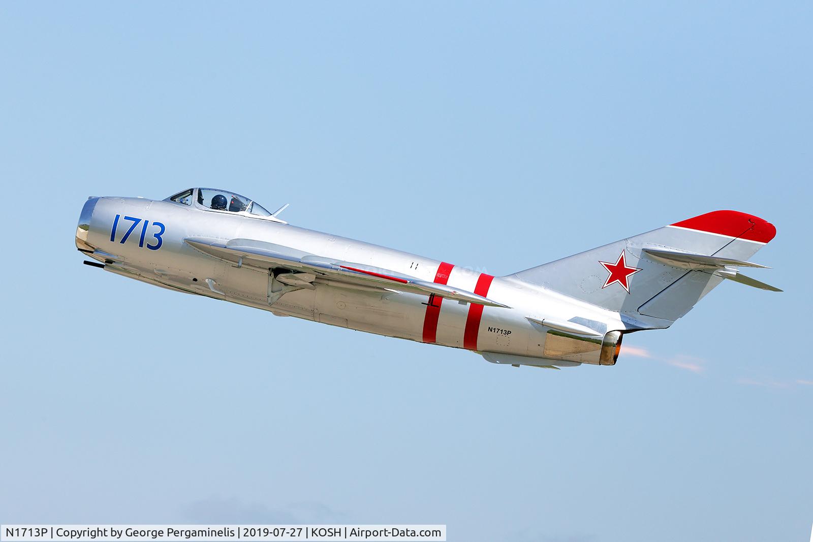 N1713P, 1960 PZL-Mielec Lim-5 (MiG-17F) C/N 1C1713, Airventure 2019.