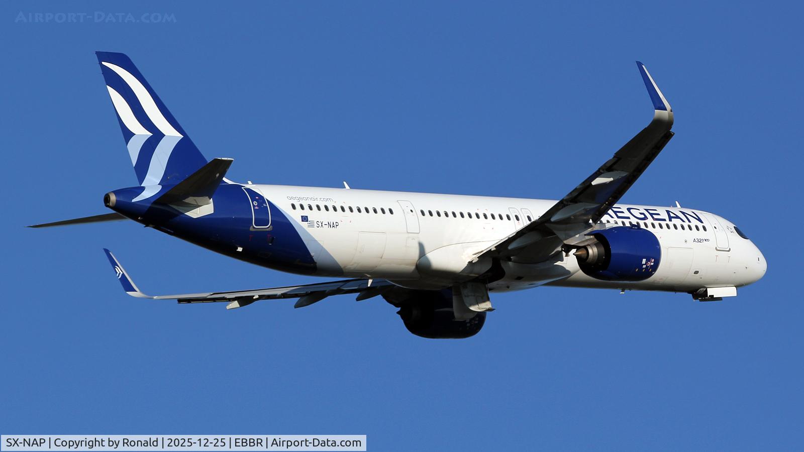 SX-NAP, 2024 Airbus A321-271NX C/N 12381, at ebbr