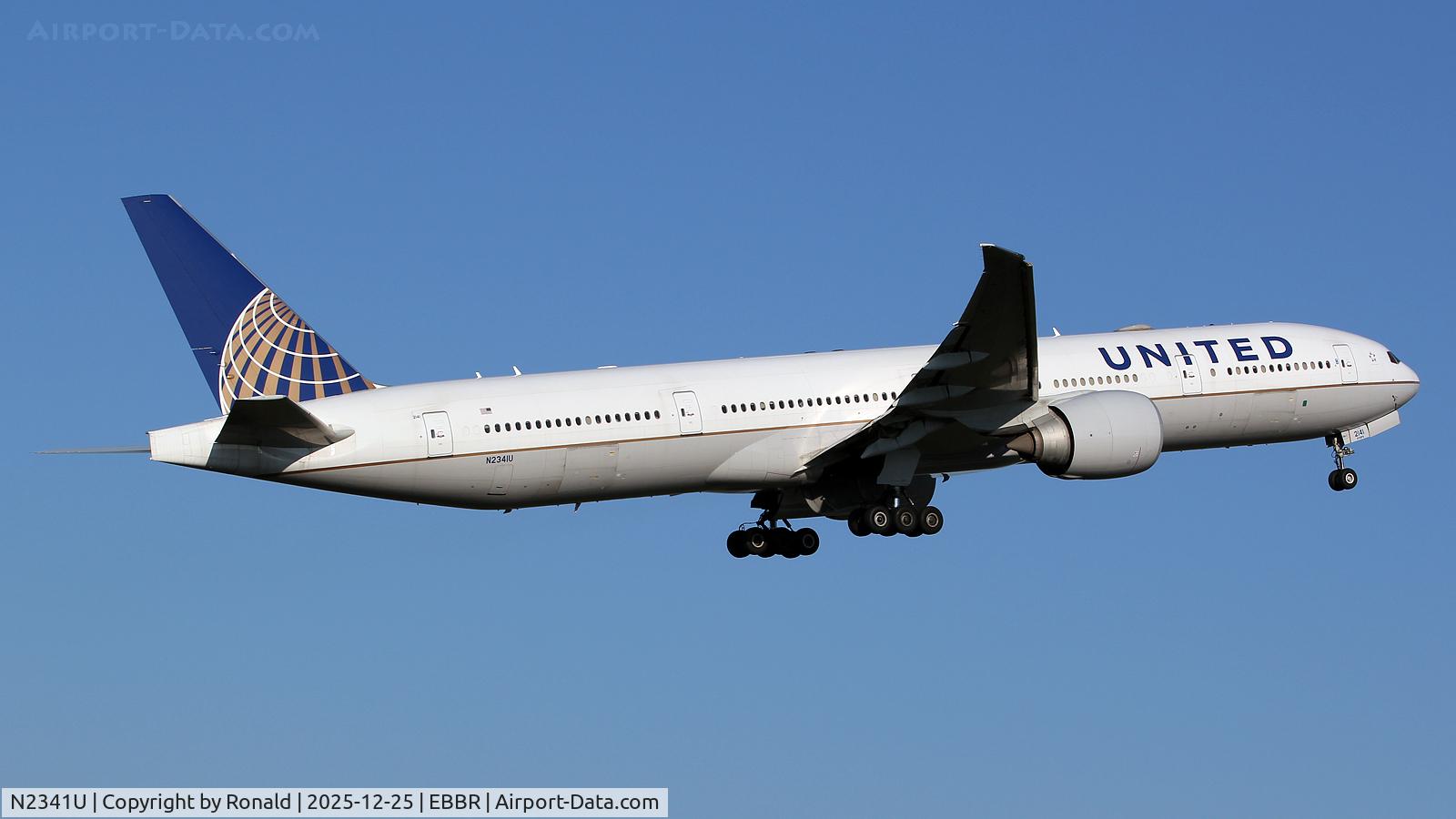 N2341U, 2017 Boeing 777-300/ER C/N 63721 / 1493, at ebbr