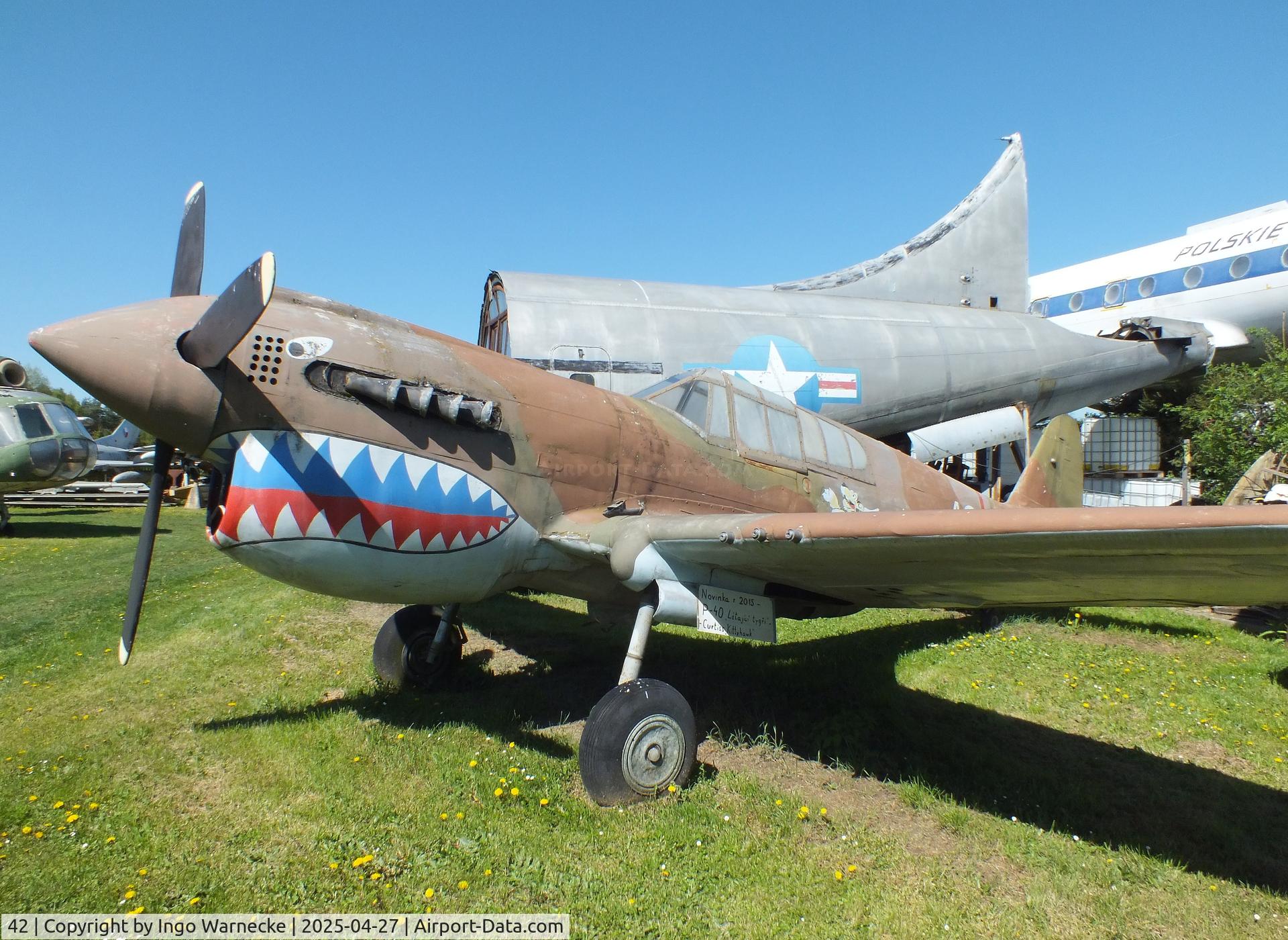 42, Curtiss P-40B Warhawk full scale model C/N 00000, Curtiss P-40B Warhawk full scale model (built for movie about the Flying Tigers) at the Air Park Zruč-Senec