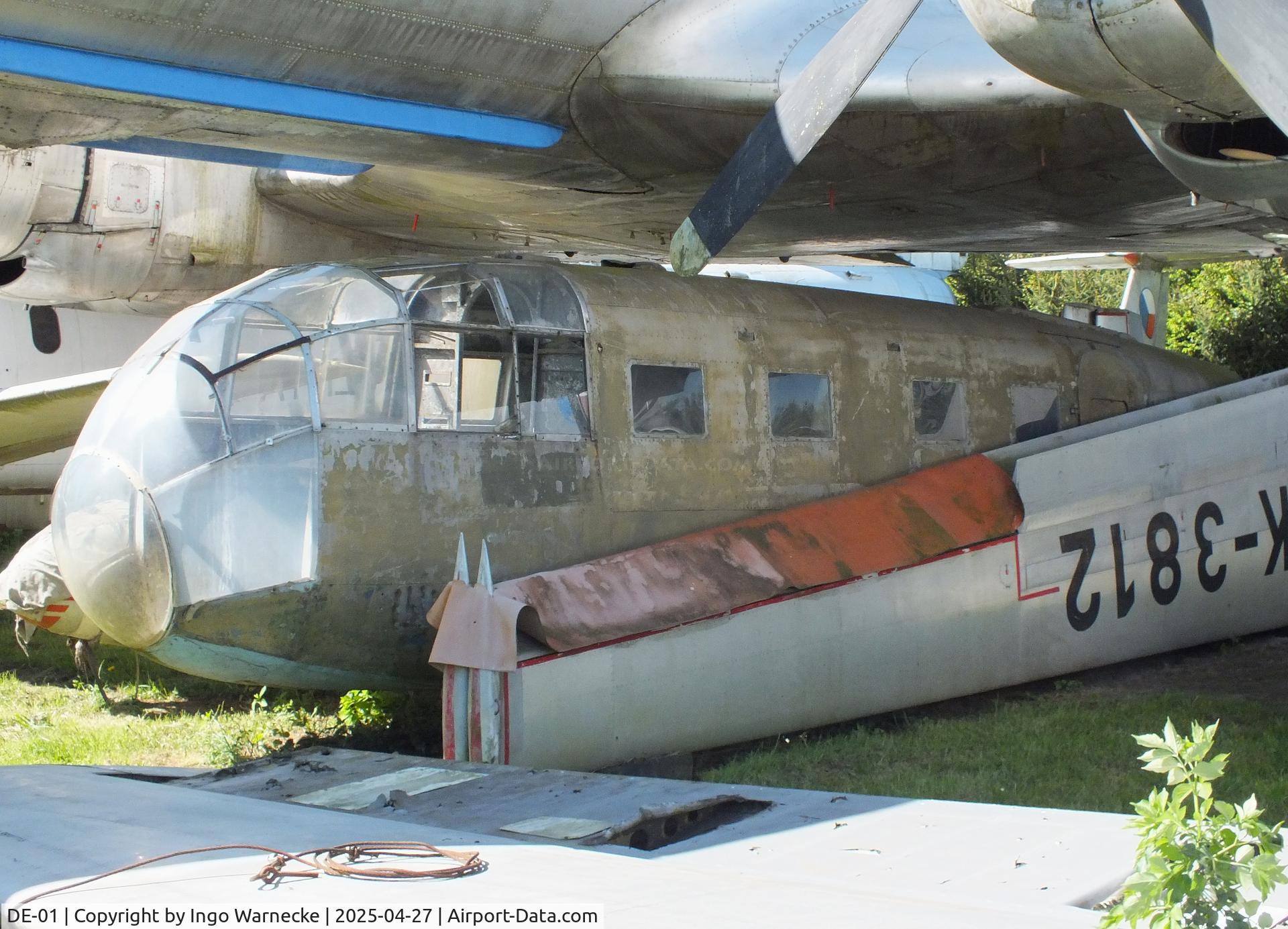DE-01, Aero C-3A C/N not found_DE-01, Aero C-3A (postwar czech produced Siebel Si-204D, ?fuselage only?) awaiting restoration at the Air Park Zruč-Senec