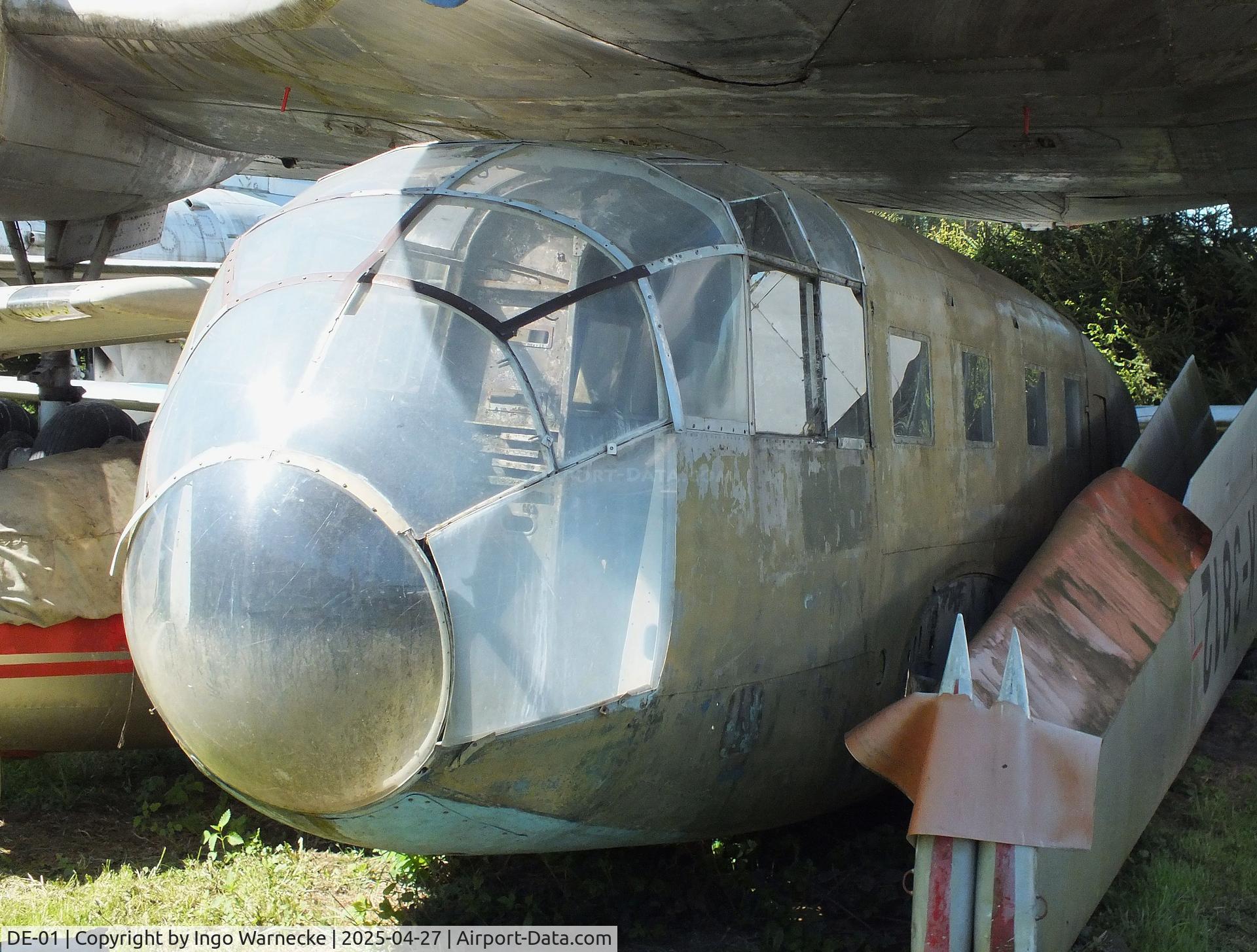 DE-01, Aero C-3A C/N not found_DE-01, Aero C-3A (postwar czech produced Siebel Si-204D, ?fuselage only?) awaiting restoration at the Air Park Zruč-Senec