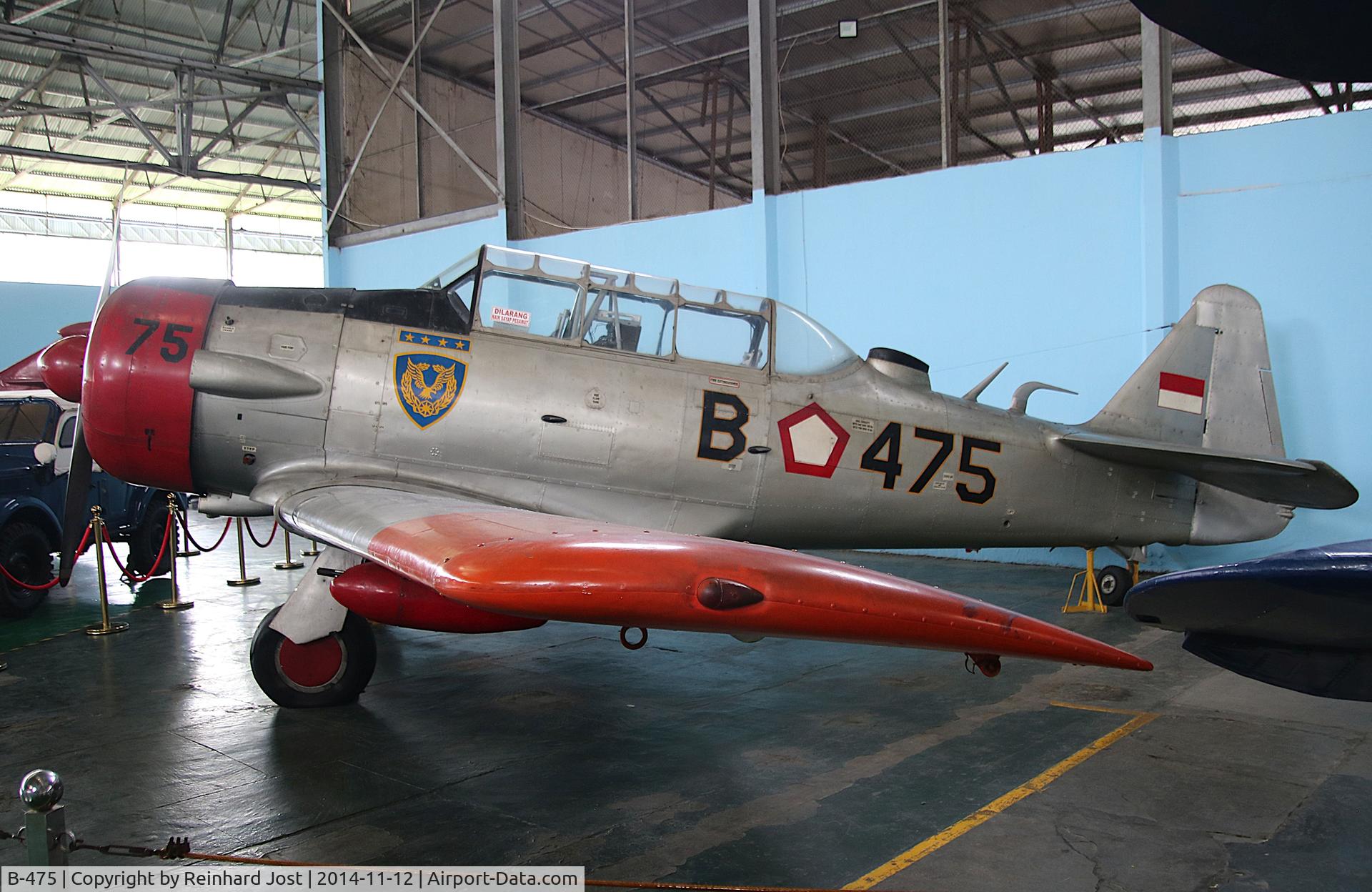 B-475, Noorduyn Harvard II C/N unknown, Harvard II, since 1985 at the Dirgantara Mandala Museum at Yogyakarta, Indonesia