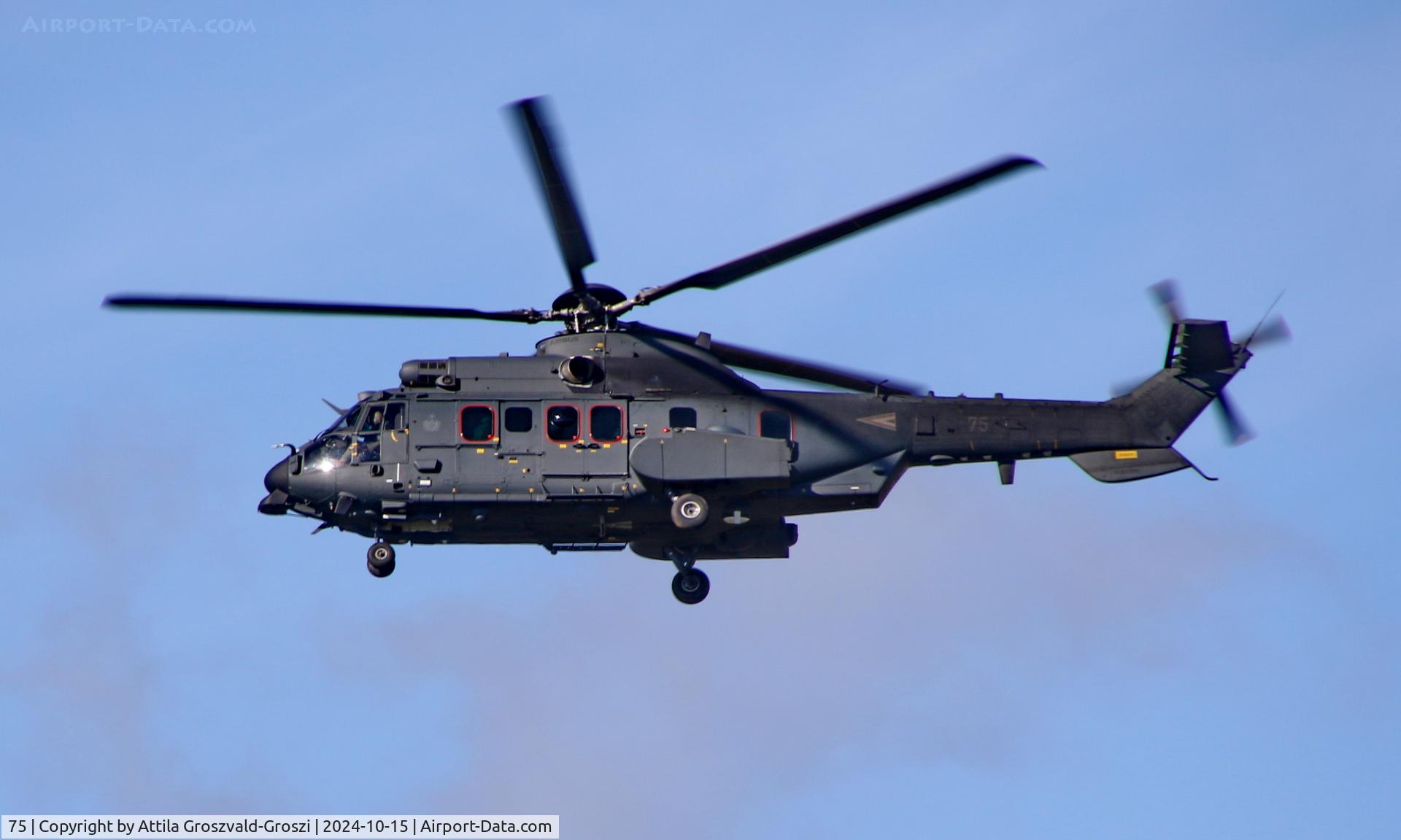 75, 2024 Airbus Helicopters H225M C/N 3134, In the airspace of the Hajmáskér shooting range in Veszprém county, Hungary