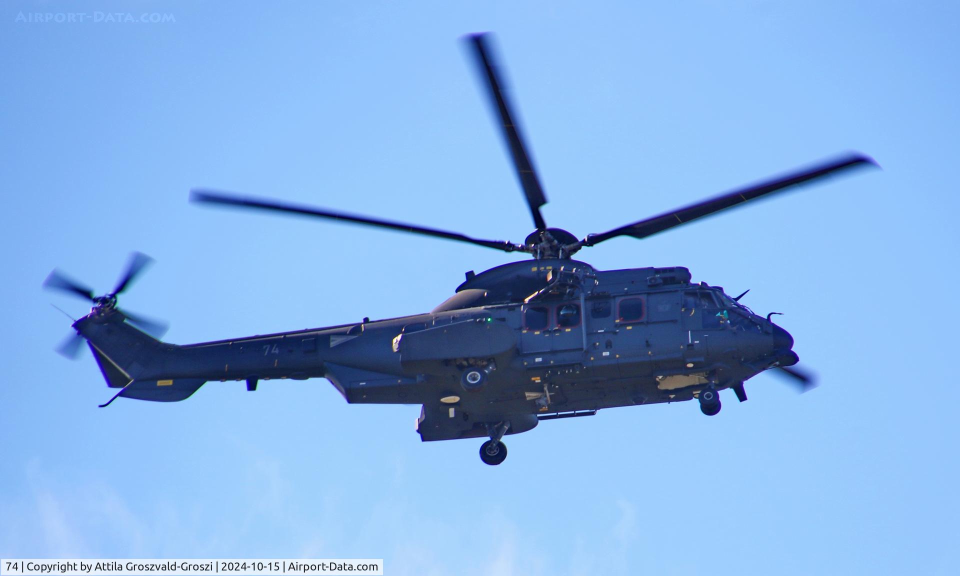 74, 2024 Airbus Helicopters H225M C/N 3133, In the airspace of the Hajmáskér shooting range in Veszprém county, Hungary