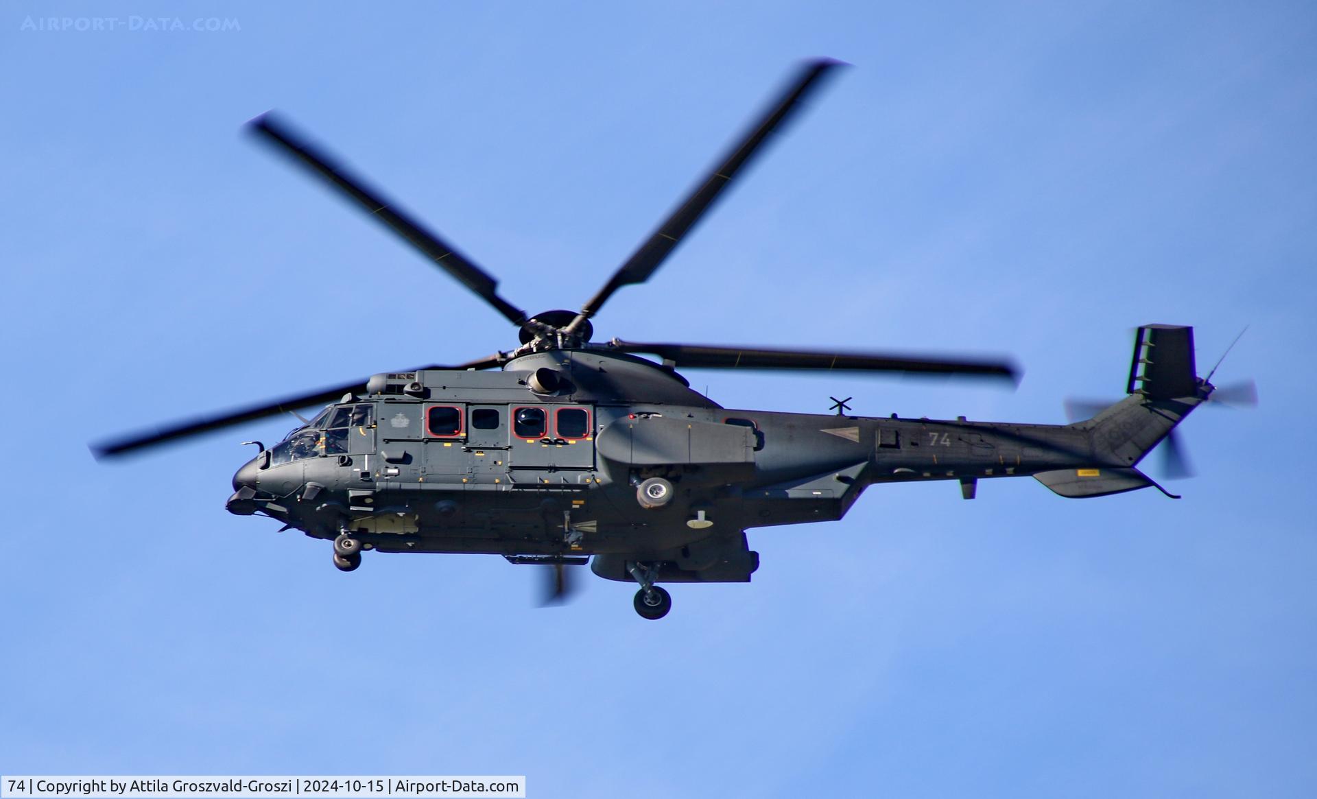 74, 2024 Airbus Helicopters H225M C/N 3133, In the airspace of the Hajmáskér shooting range in Veszprém county, Hungary