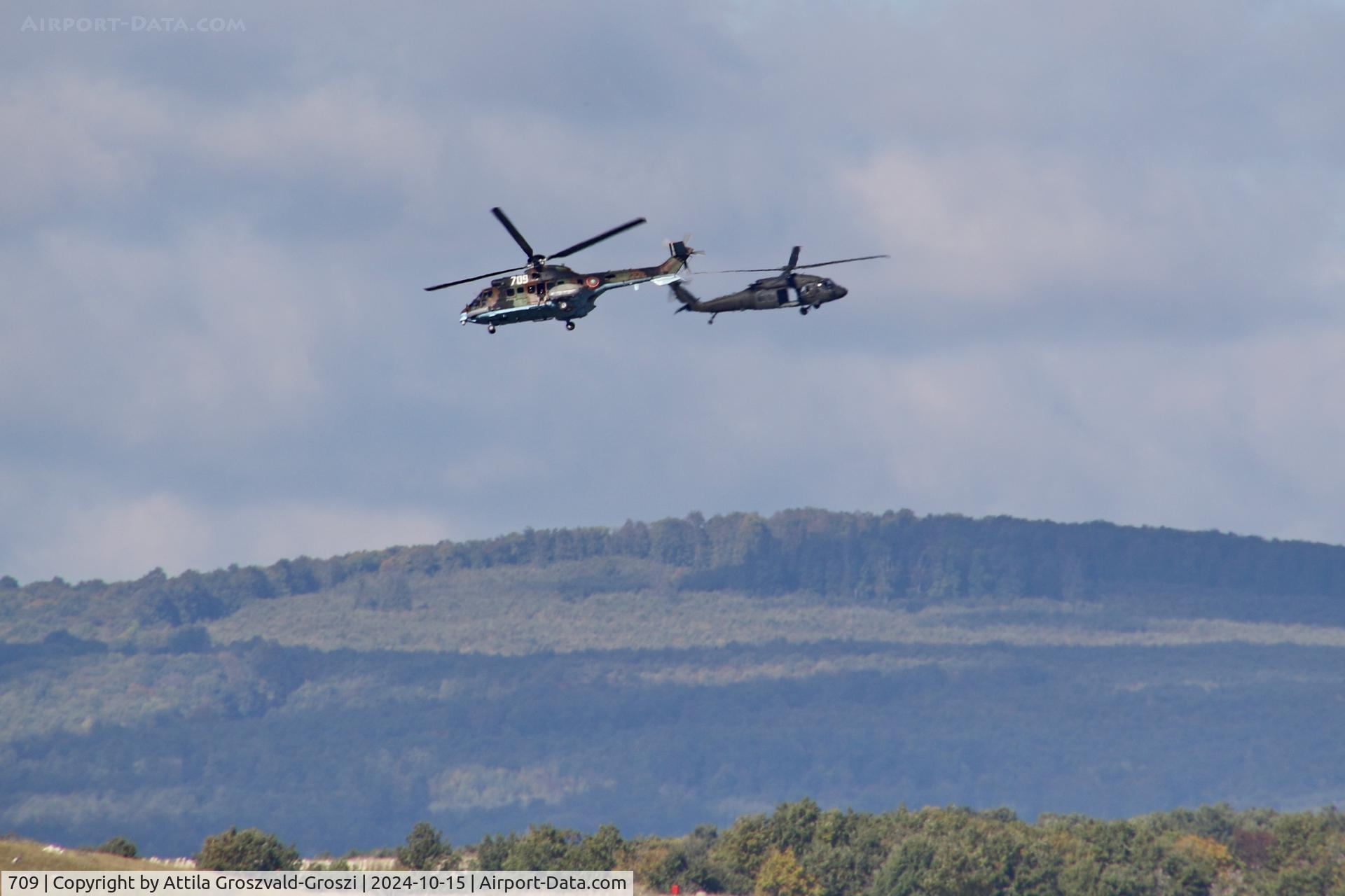 709, 2008 Eurocopter AS-532AL Cougar C/N 2711, In the airspace of the Hajmáskér shooting range in Veszprém county, Hungary