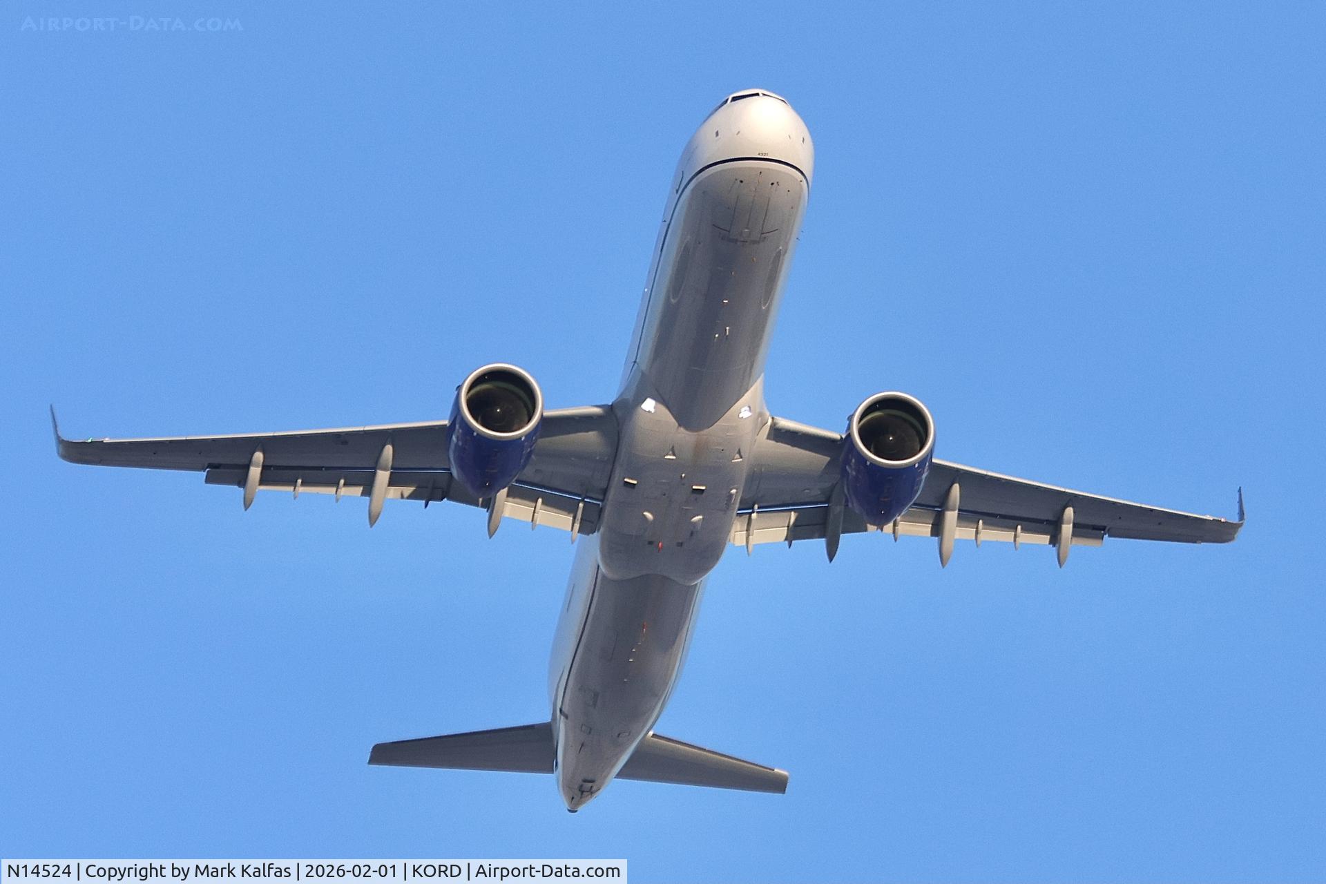 N14524, 2024 Airbus A321-271NX C/N 12061, A21N United Airlines Airbus A321 neo N14524 UA374 ORD-LAX