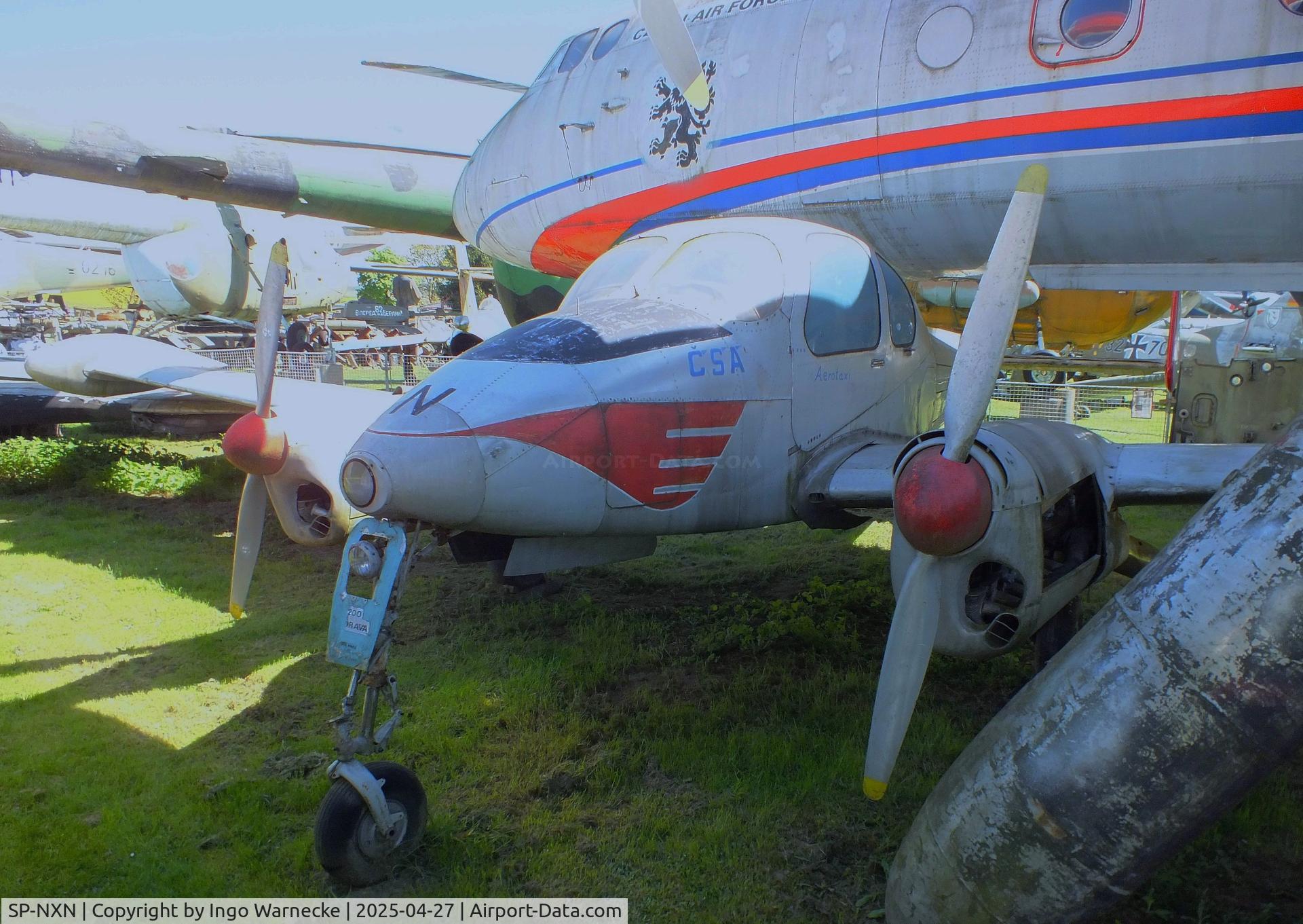 SP-NXN, Let L-2000 Morava C/N 171312, Let L-200D Morava, displayed as 'OK-HXN' at the Air Park Zruč-Senec