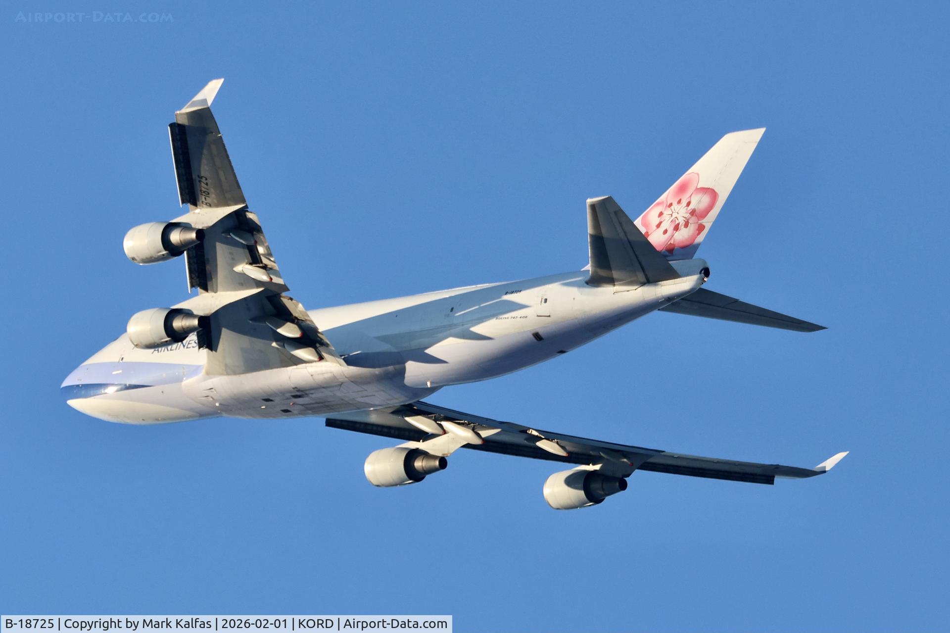 B-18725, 2007 Boeing 747-409F/SCD C/N 30771, B744 China Airlines Cargo Boeing 747-409F B-18725, CAL5239 ORD-ANC