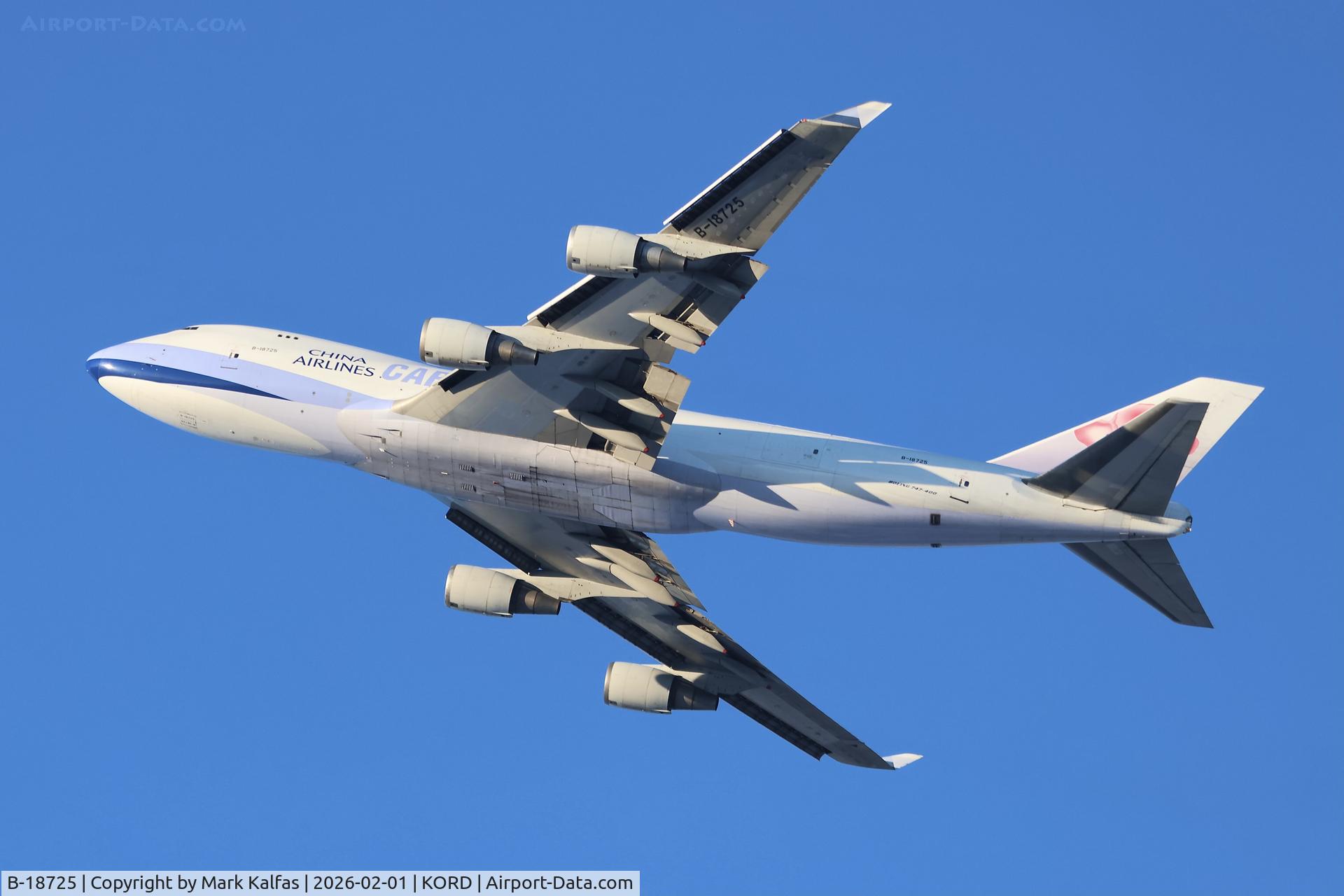 B-18725, 2007 Boeing 747-409F/SCD C/N 30771, B744 China Airlines Cargo Boeing 747-409F B-18725, CAL5239 ORD-ANC