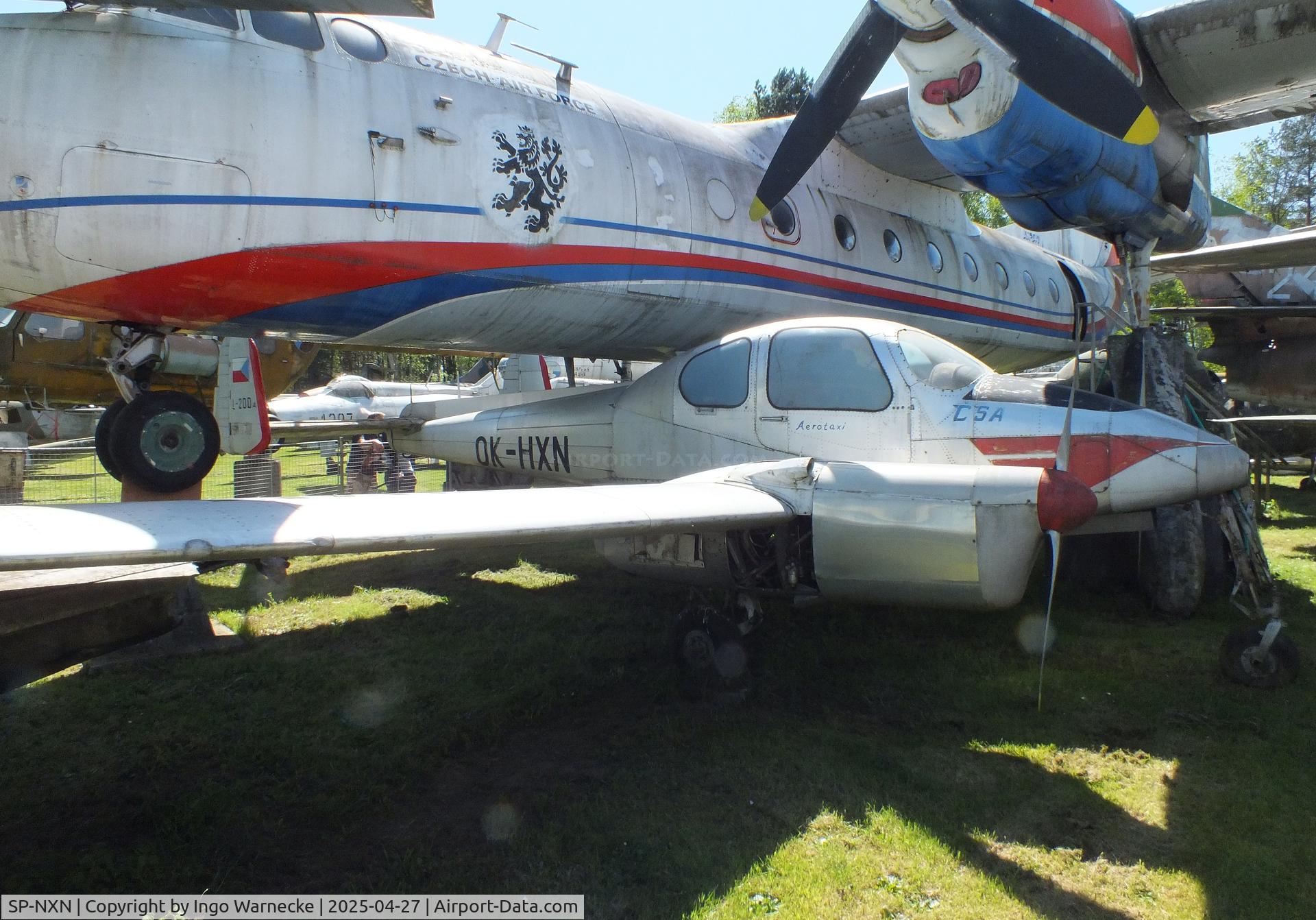 SP-NXN, Let L-2000 Morava C/N 171312, Let L-200D Morava, displayed as 'OK-HXN' at the Air Park Zruč-Senec