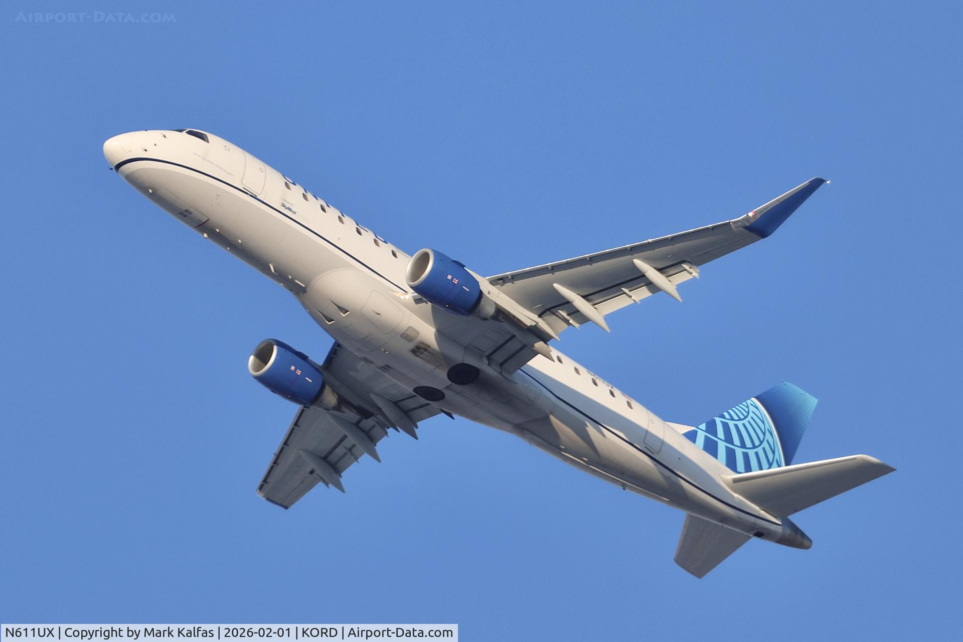 N611UX, 2019 Embraer 175LR (ERJ-170-200LR) C/N 17000811, E75L SkyWest / United Express Embraer 175L N611UX SKW5567