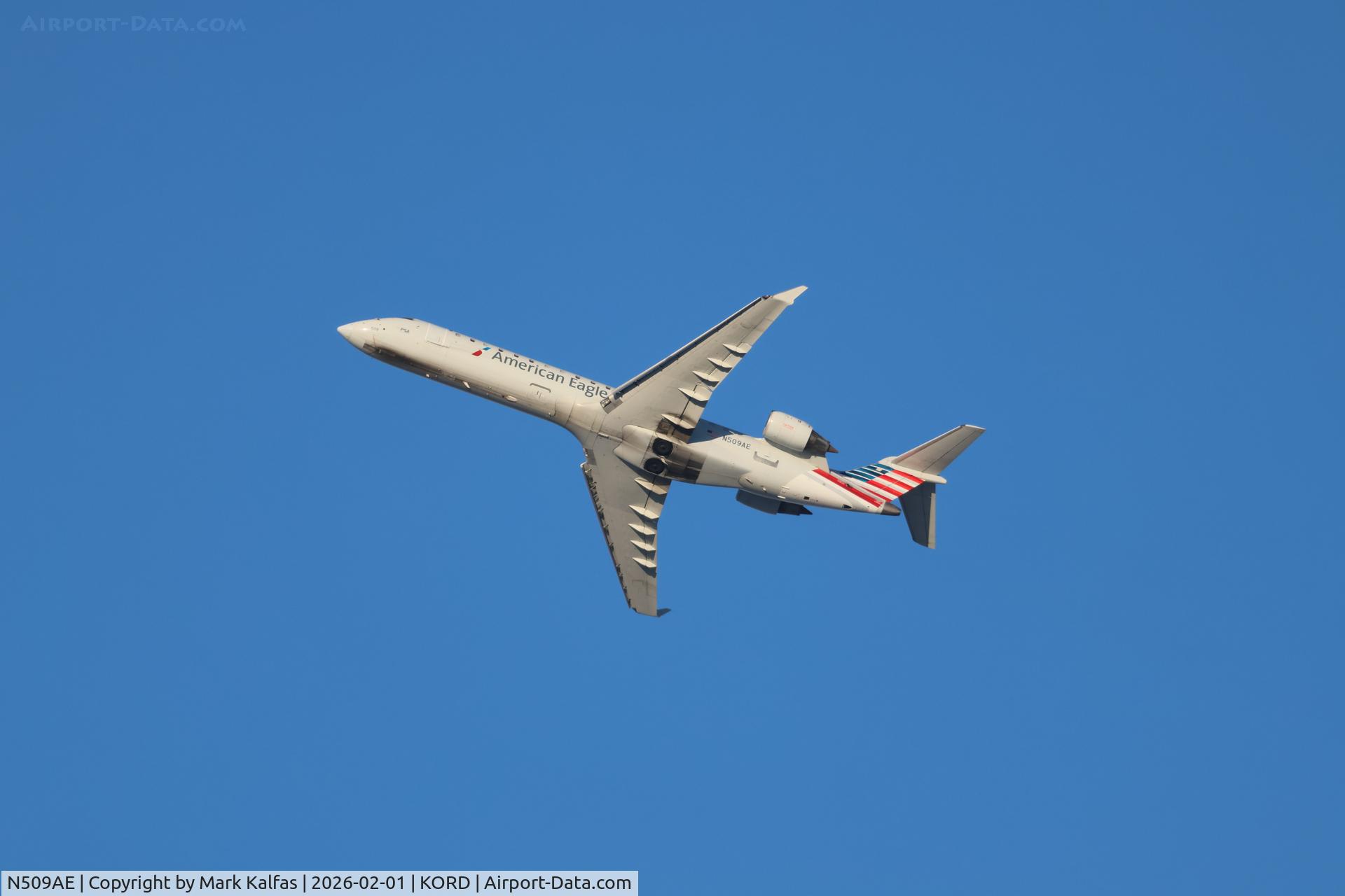 N509AE, 2003 Bombardier CRJ-701 (CL-600-2C10) Regional Jet C/N 10078, CRJ7 Piedmont /American Eagle Canadair Regional Jet CRJ-700 N509AE JIA5309 ORD-DAY