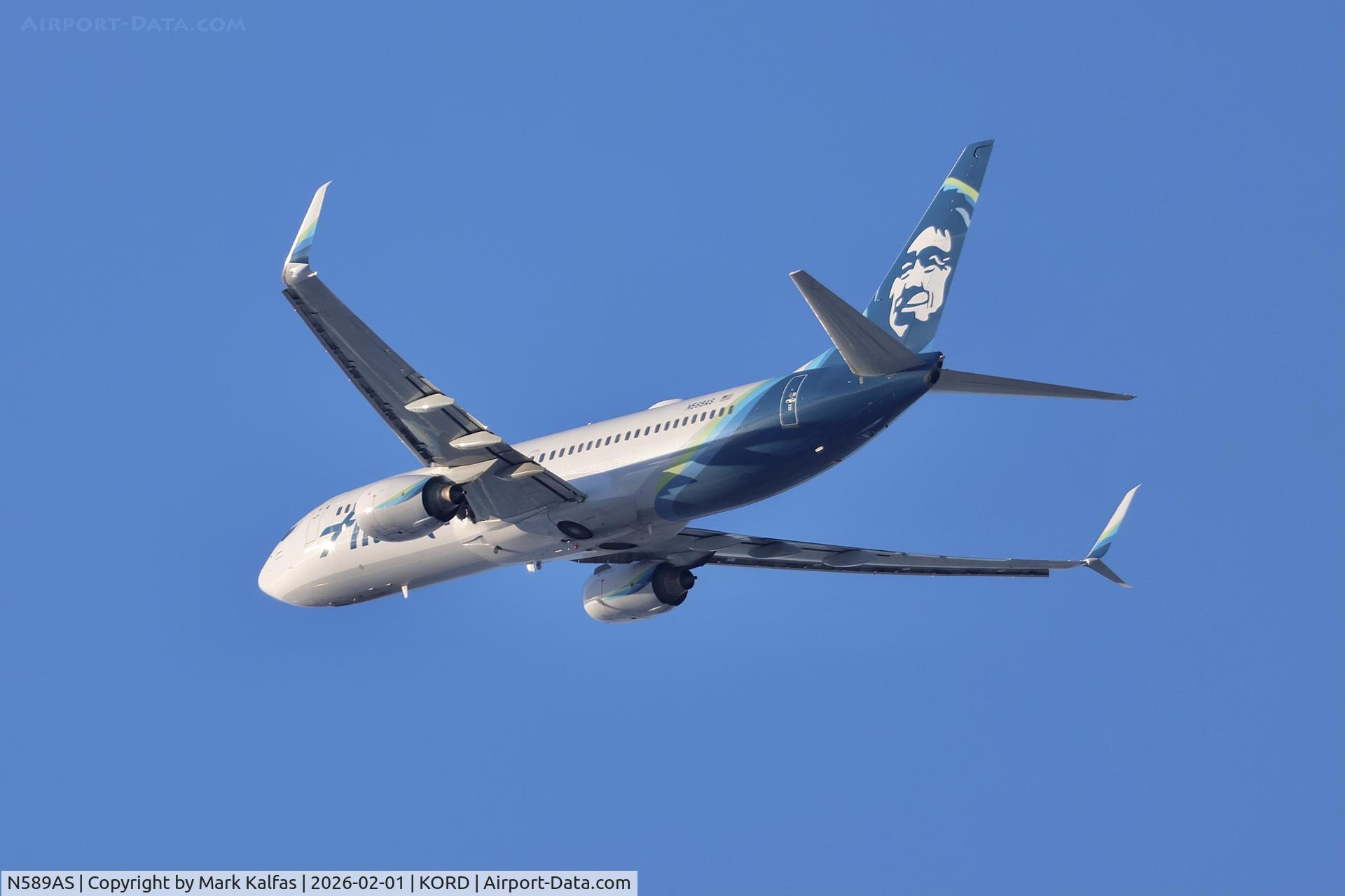 N589AS, 2007 Boeing 737-890 C/N 35686, B738 Alaska Boeing 737-890, N589AS ASA1447 ORD-SAN