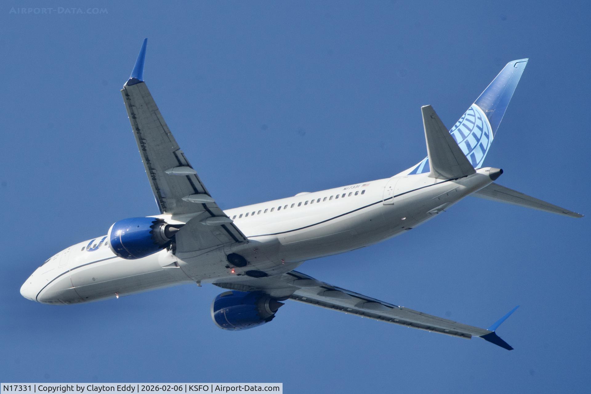 N17331, 2024 Boeing 737-8 MAX C/N 67589, Sky Terrace SFO 2026