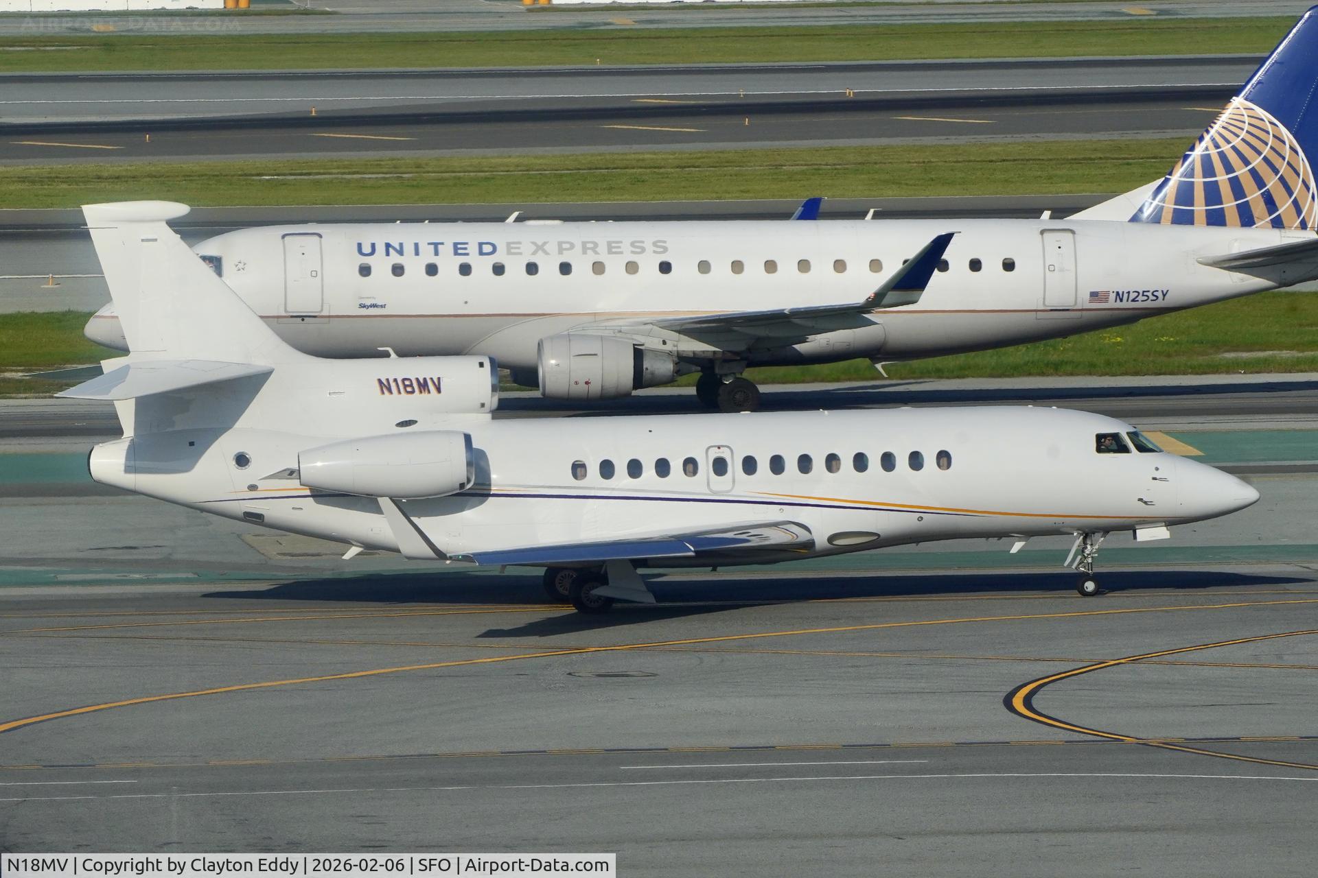 N18MV, 2009 Dassault Falcon 7X C/N 75, SFO 2026