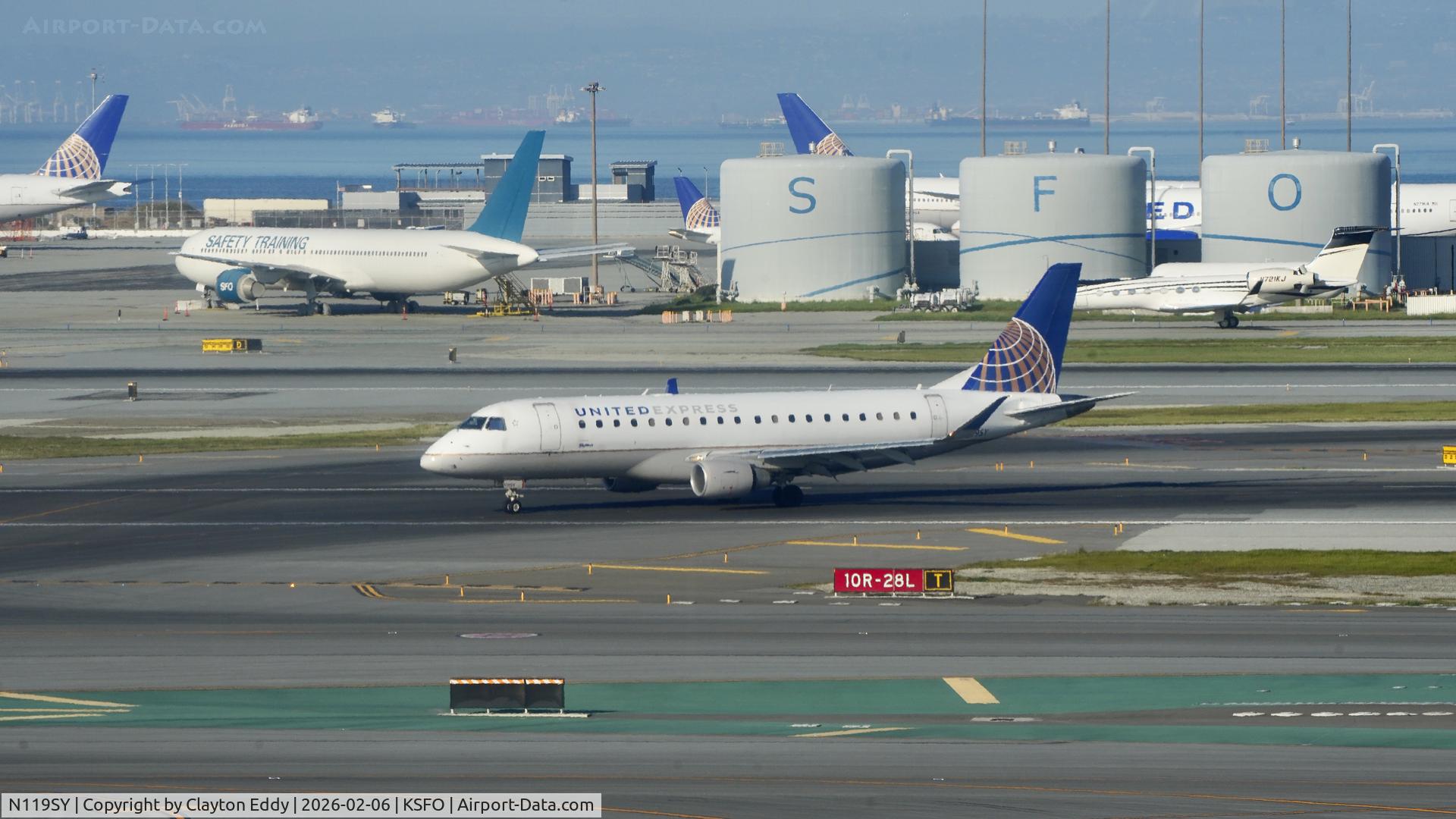 N119SY, 2014 Embraer 175LR (ERJ-170-200LR) C/N 17000421, SFO 2026