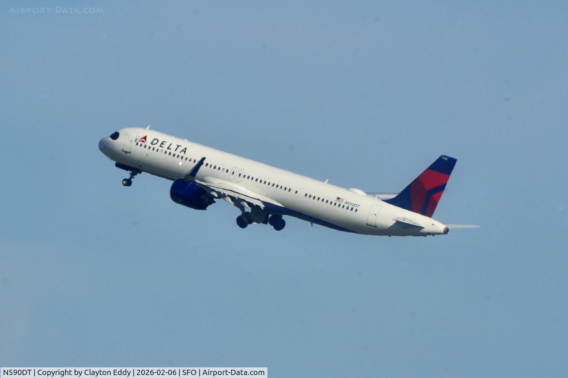 N590DT, 2025 Airbus 321-271NX (NEO) C/N 12337, SFO 2026