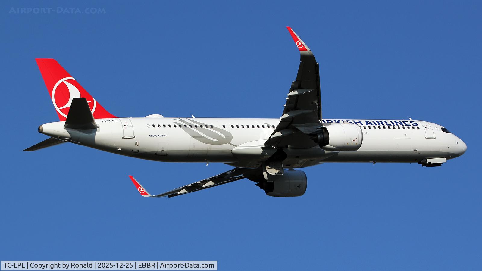 TC-LPL, 2024 Airbus A321- 271NX C/N 12075, at ebbr