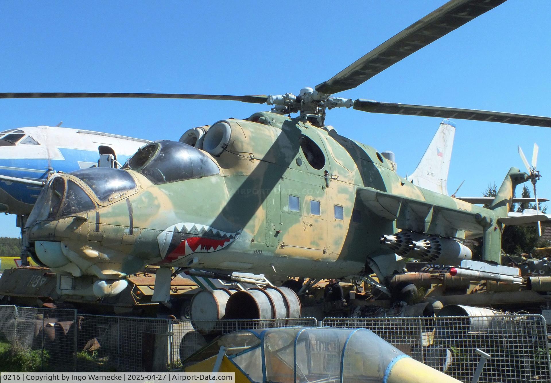 0216, Mil Mi-24D Hind D C/N 340216, Mil Mi-24D HIND-D at the Air Park Zruč-Senec