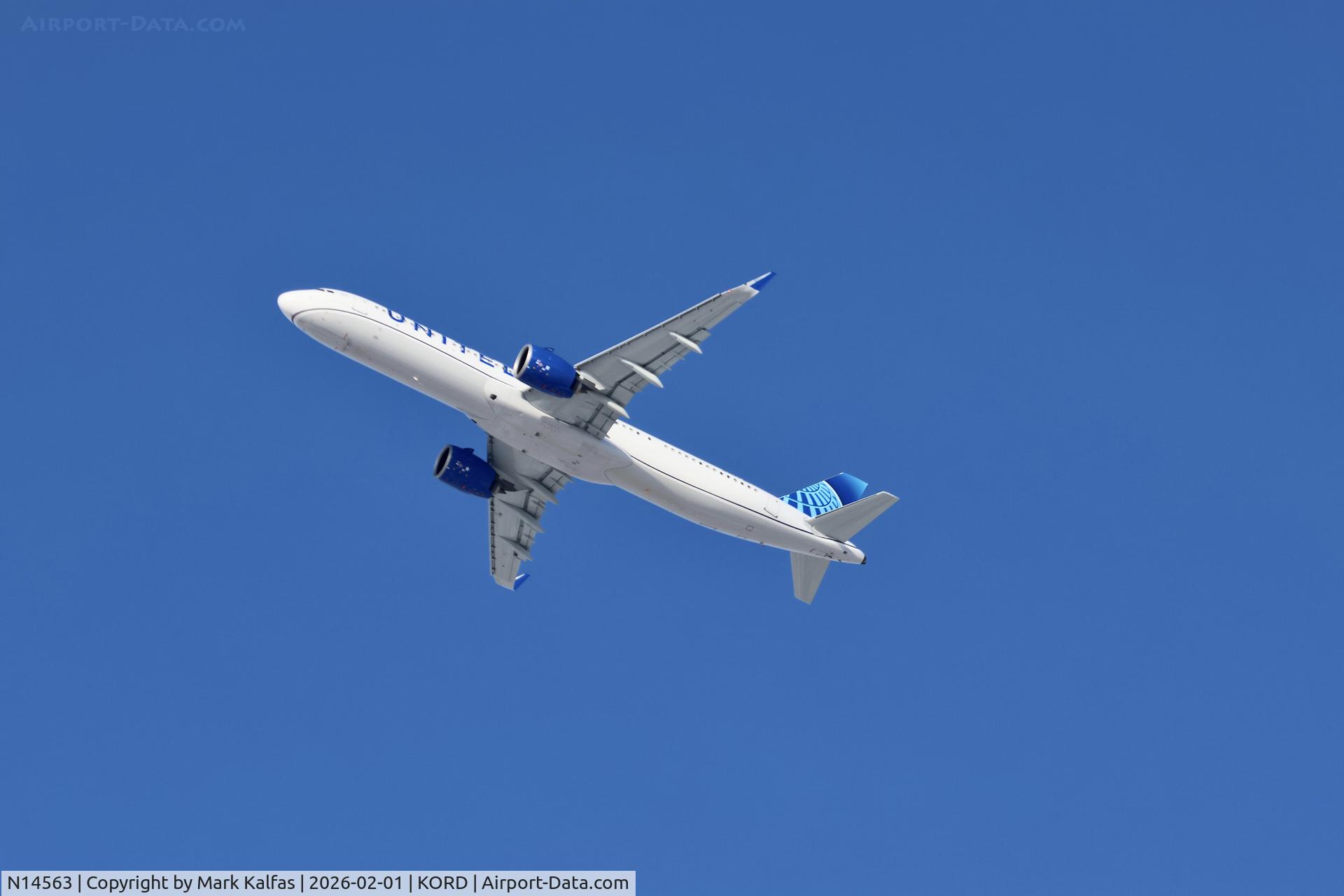 N14563, 2025 Airbus A321-271NX C/N 12947, A21N United Airbus A321neo N14563 UA2347 ORD DEN
